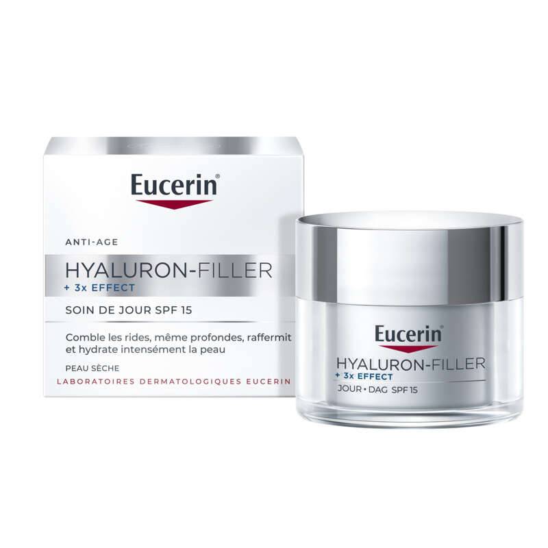 Hyaluron-filler + 3x effect soin de jour SPF15 peau s&egrave;che, Transparent, large image number 0.0