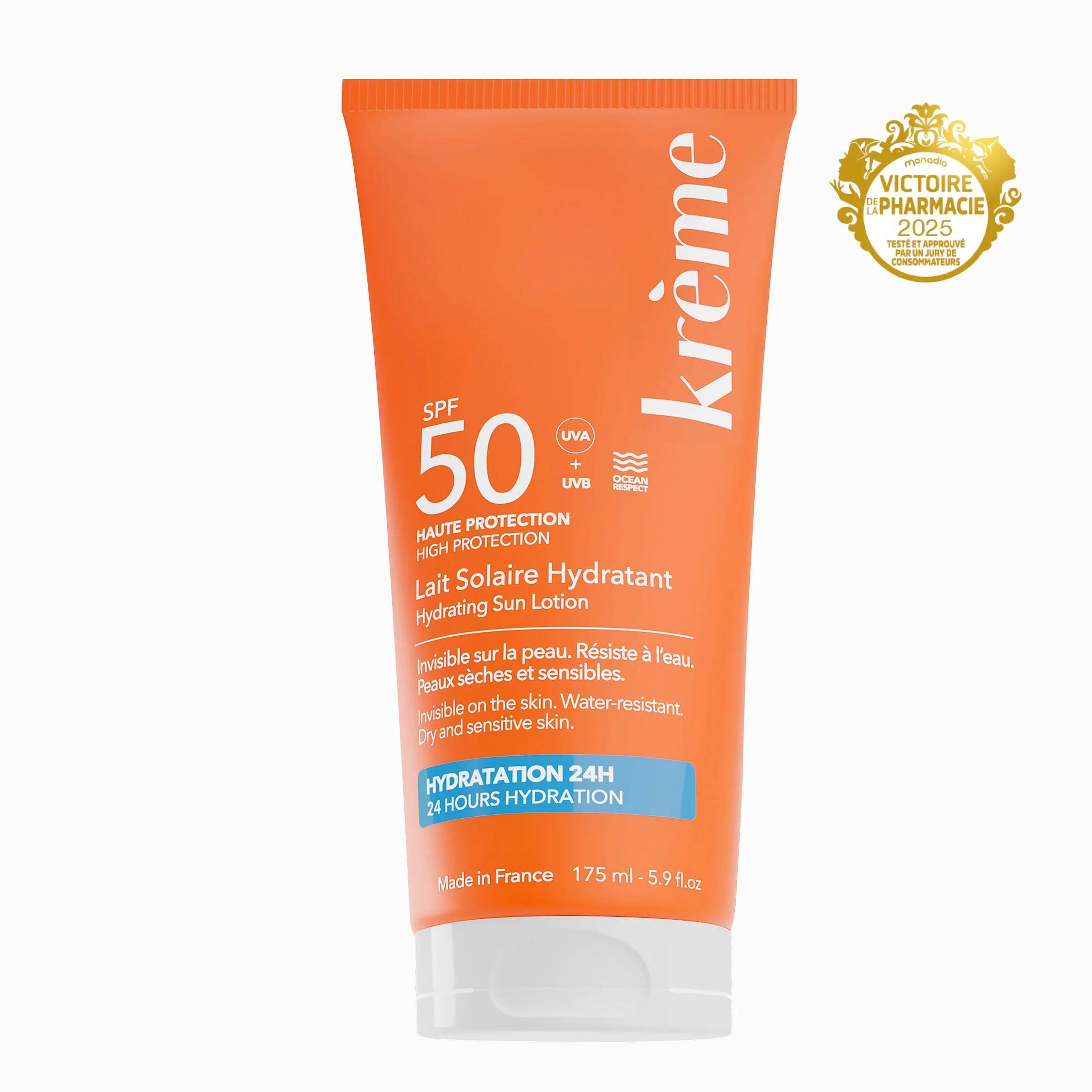 Lait solaire hydratant SPF50, Transparent, large image number 0