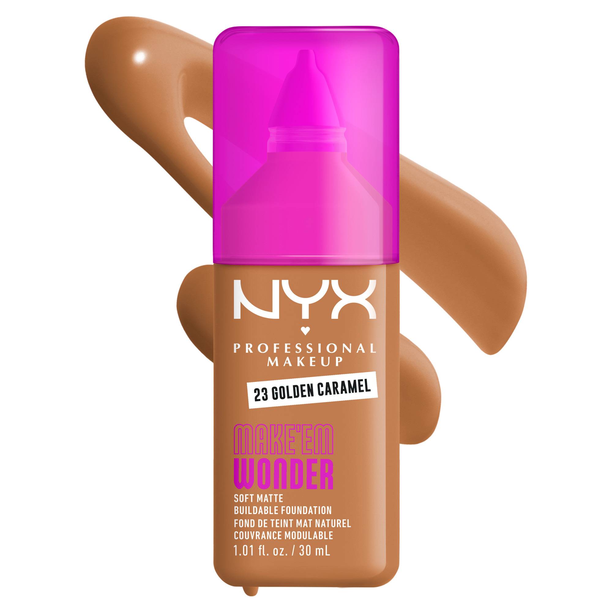 Make 'em wonder fond de teint, Golden caramel, swatch image