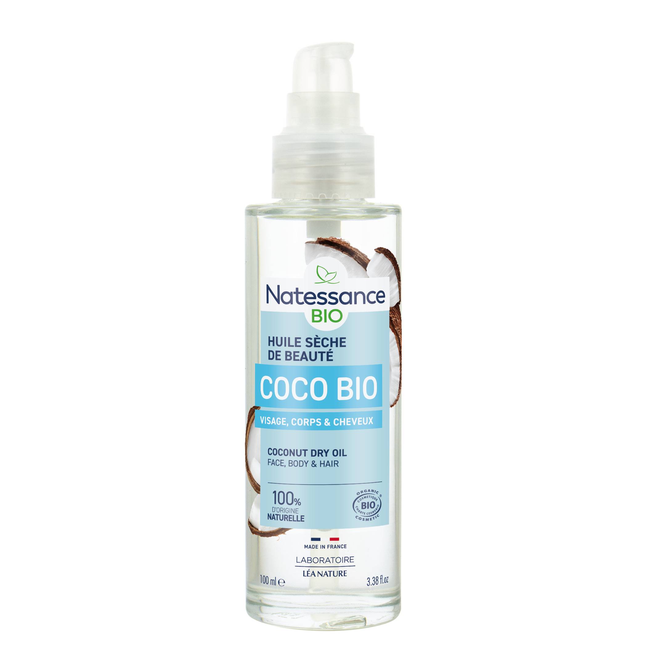 Natessance huile s&egrave;che de coco prot&eacute;ge et sublime, Transparent, large image number 0