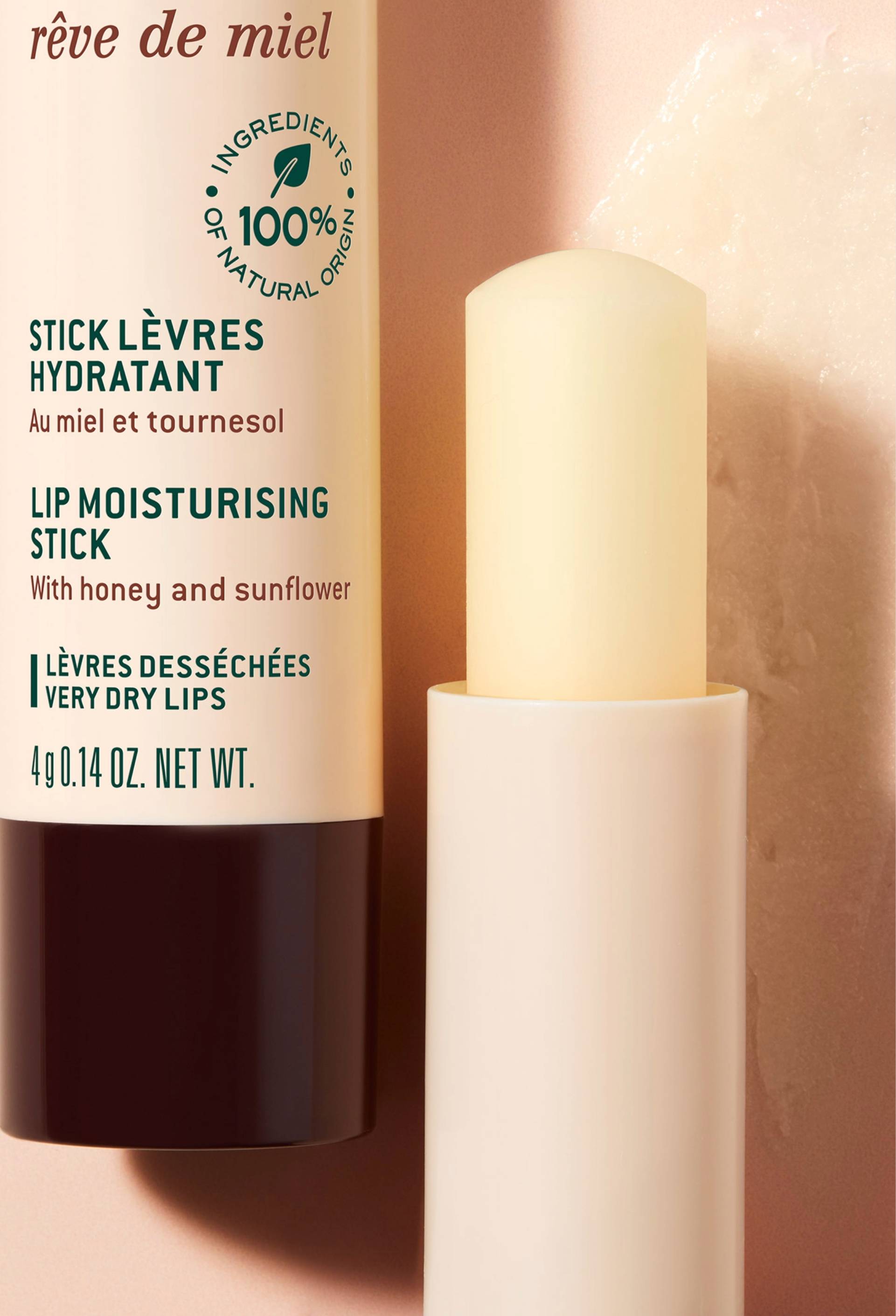 R&ecirc;ve de miel stick l&egrave;vres hydratant, Transparent, large image number 1