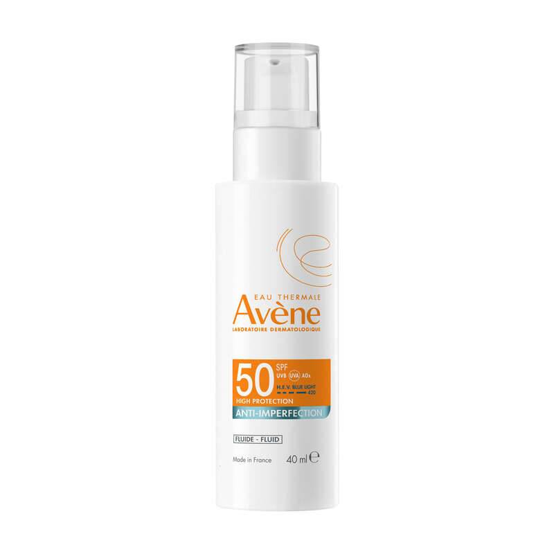 Soins solaire fluide anti-imperfection SPF50, Transparent, large image number 0.0