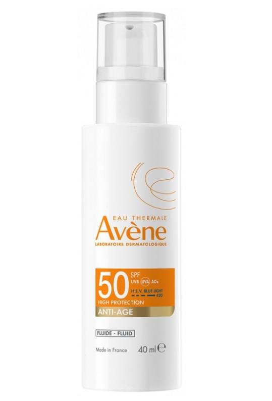 Soins solaires fluide anti-age SPF50, Transparent, large image number 0