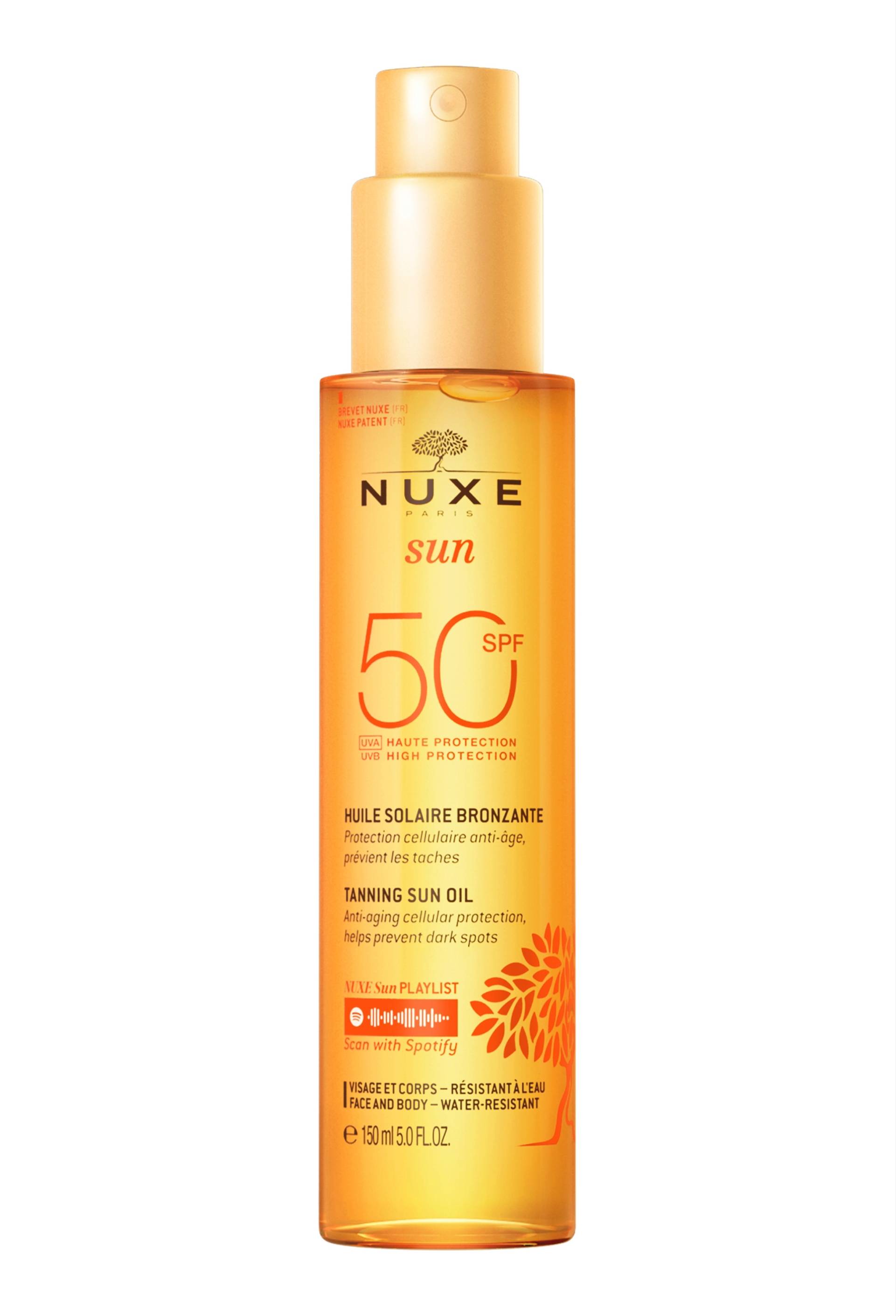 Sun huile bronzante solaire visage et corps SPF50, Transparent, large image number 0