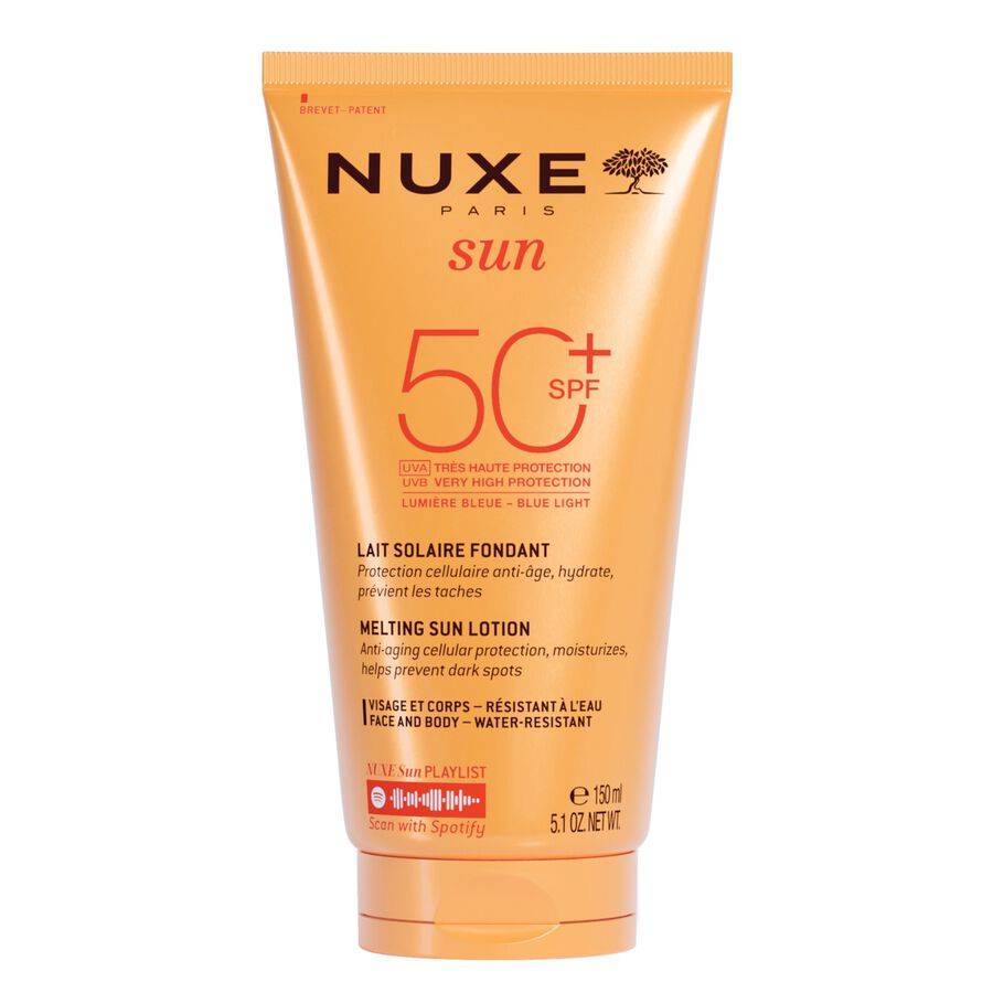 Sun lait solaire fondant SPF50 visage et corps, Transparent, large image number 0