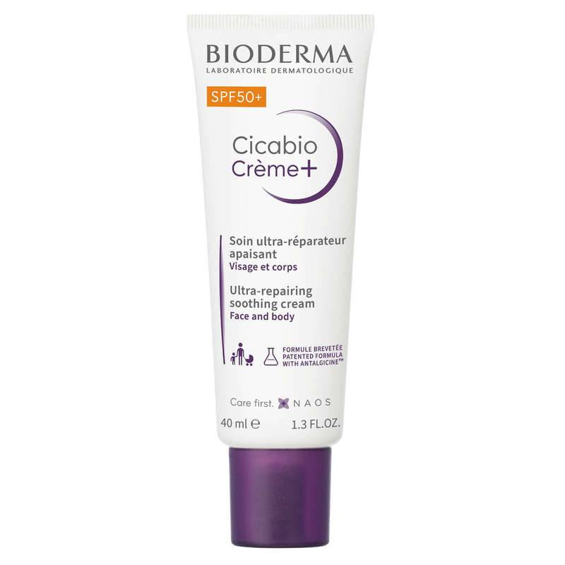 SPF50 + cicabio cr&egrave;me + soin ultra r&eacute;parateur apaisant, Transparent, large image number 0.0