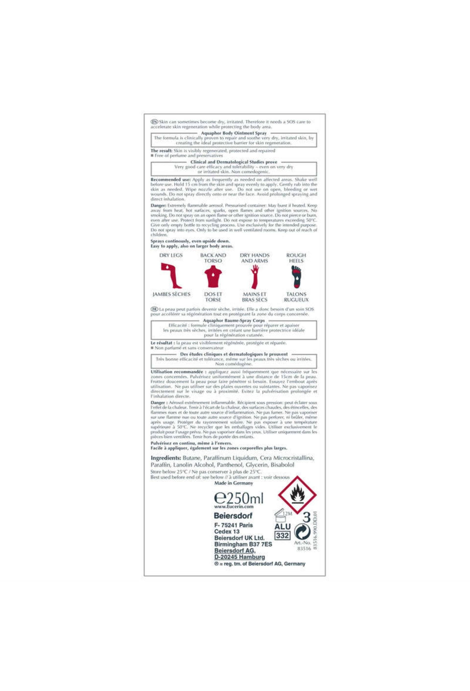 Aquaphor baume-spray corps, Transparent, large image number 1.0
