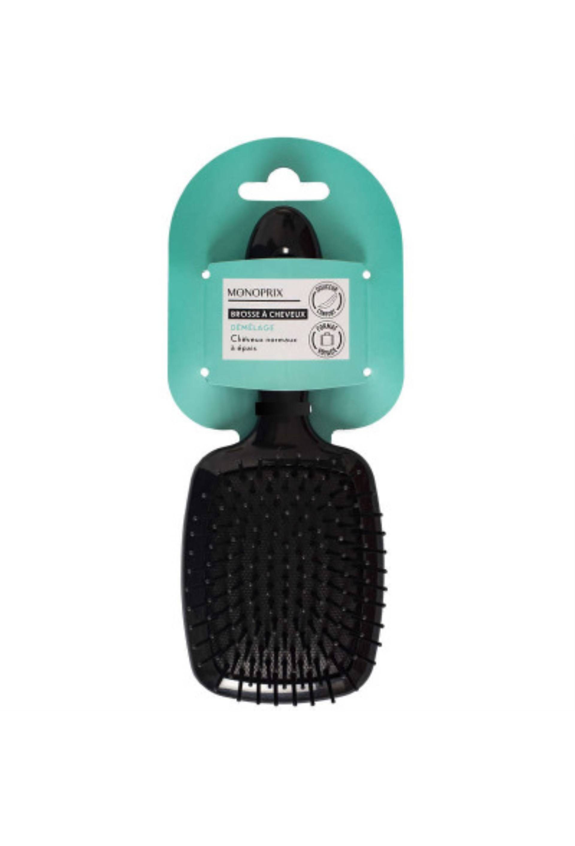 Brosse noire pneumatique carr&eacute;, Transparent, large image number 0.0