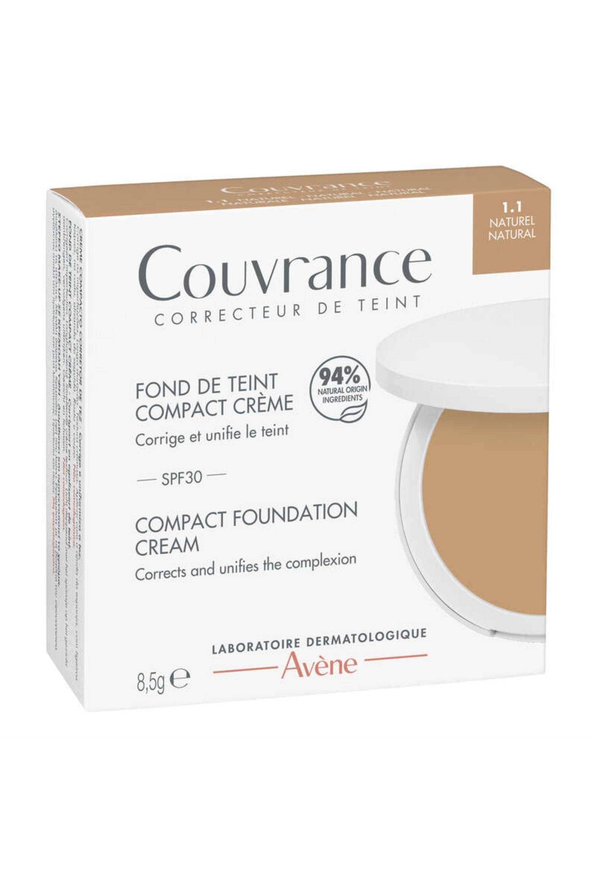 Couvrance fond de teint compact spf30, 1.1 Naturel, large image number 1.0