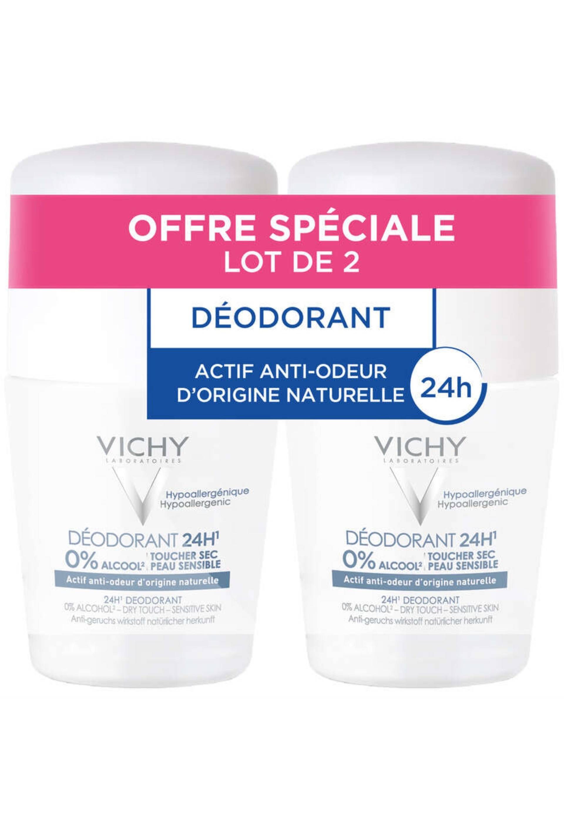 D&eacute;odorant roll-on 24h toucher sec, Transparent, large image number 1