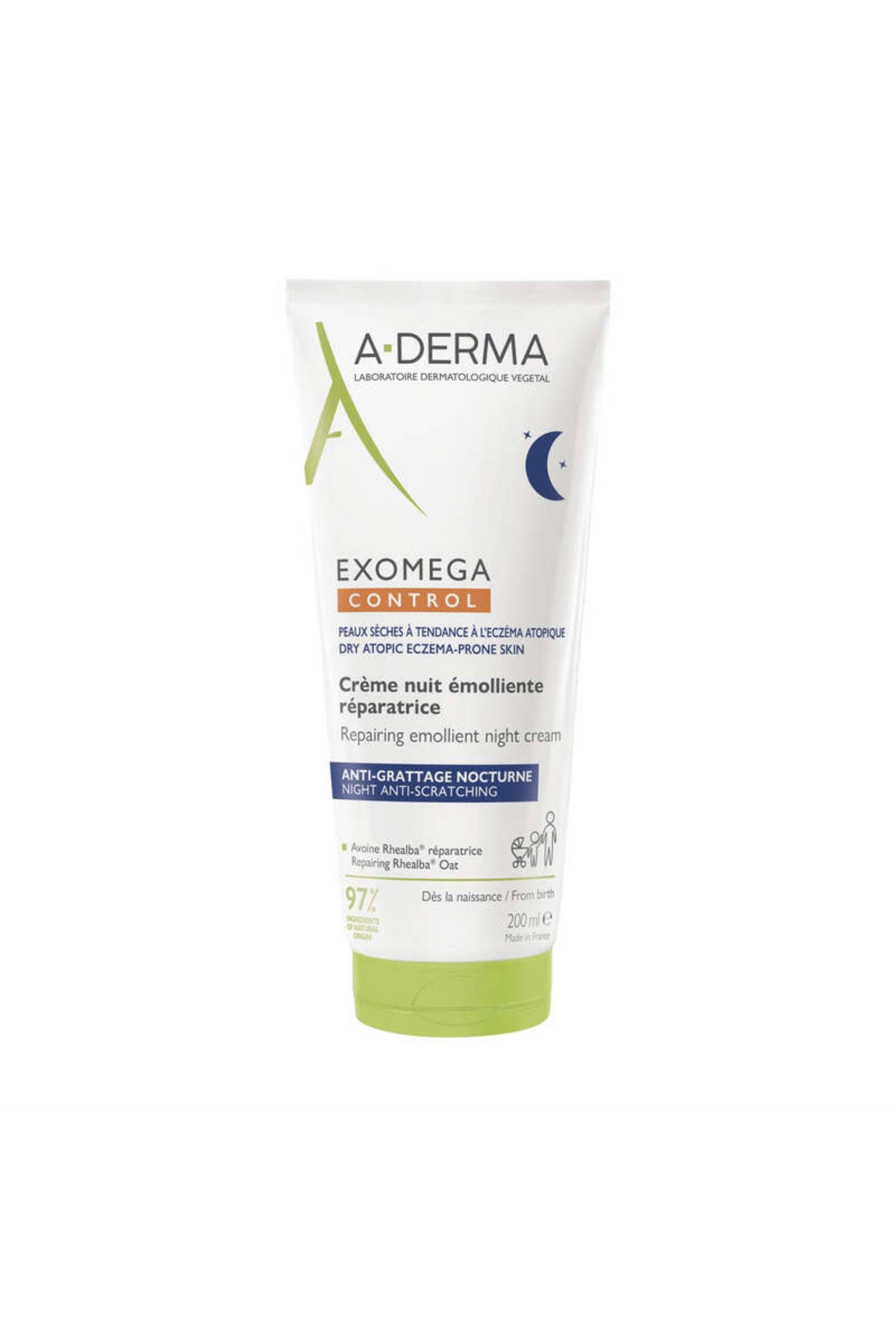Exomega control cr&egrave;me nuit &eacute;molliente r&eacute;paratrice, Blanc, large image number 0.0