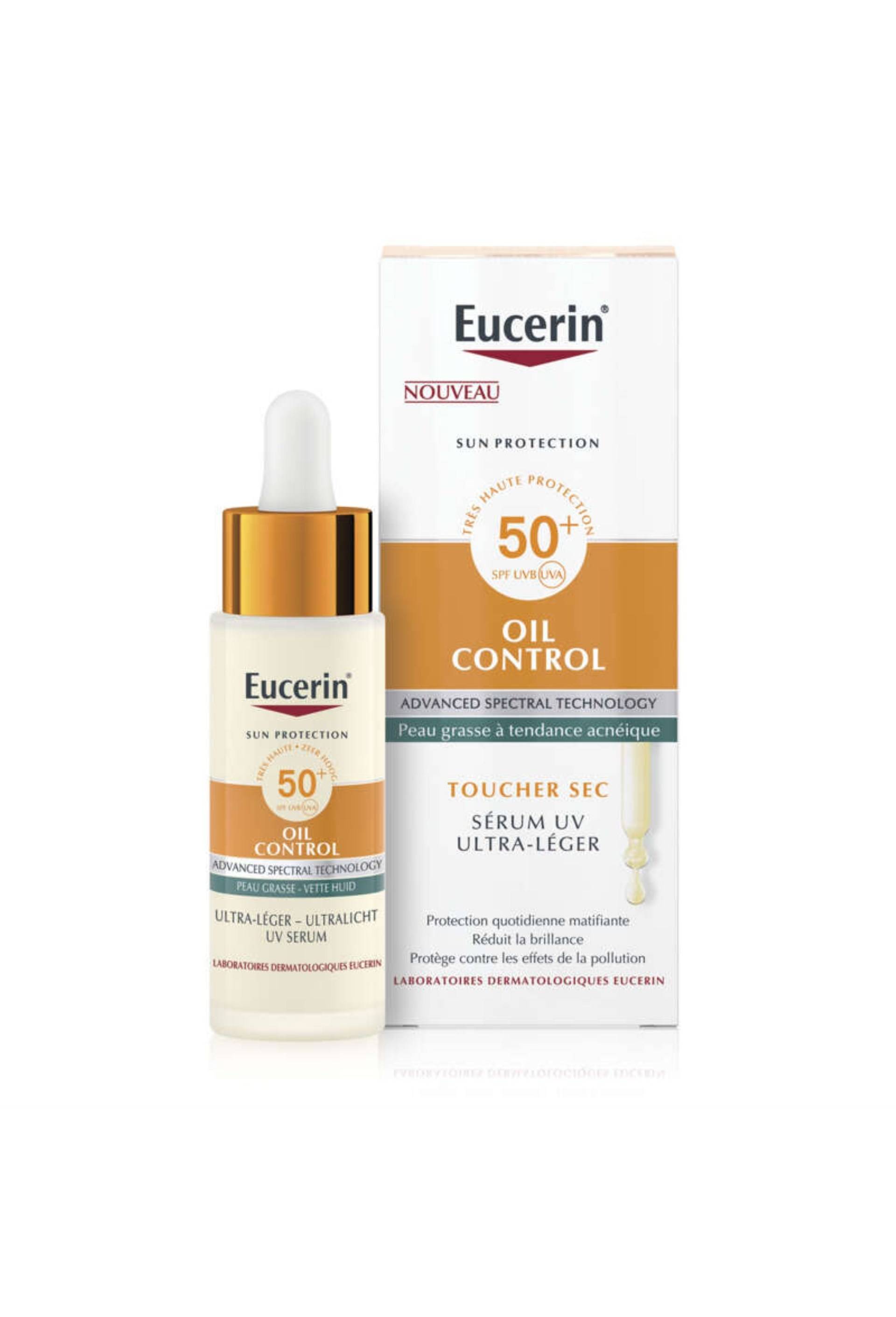 Oil control s&eacute;rum uv spf50+ ultra-l&eacute;ger, Transparent, large image number 0.0