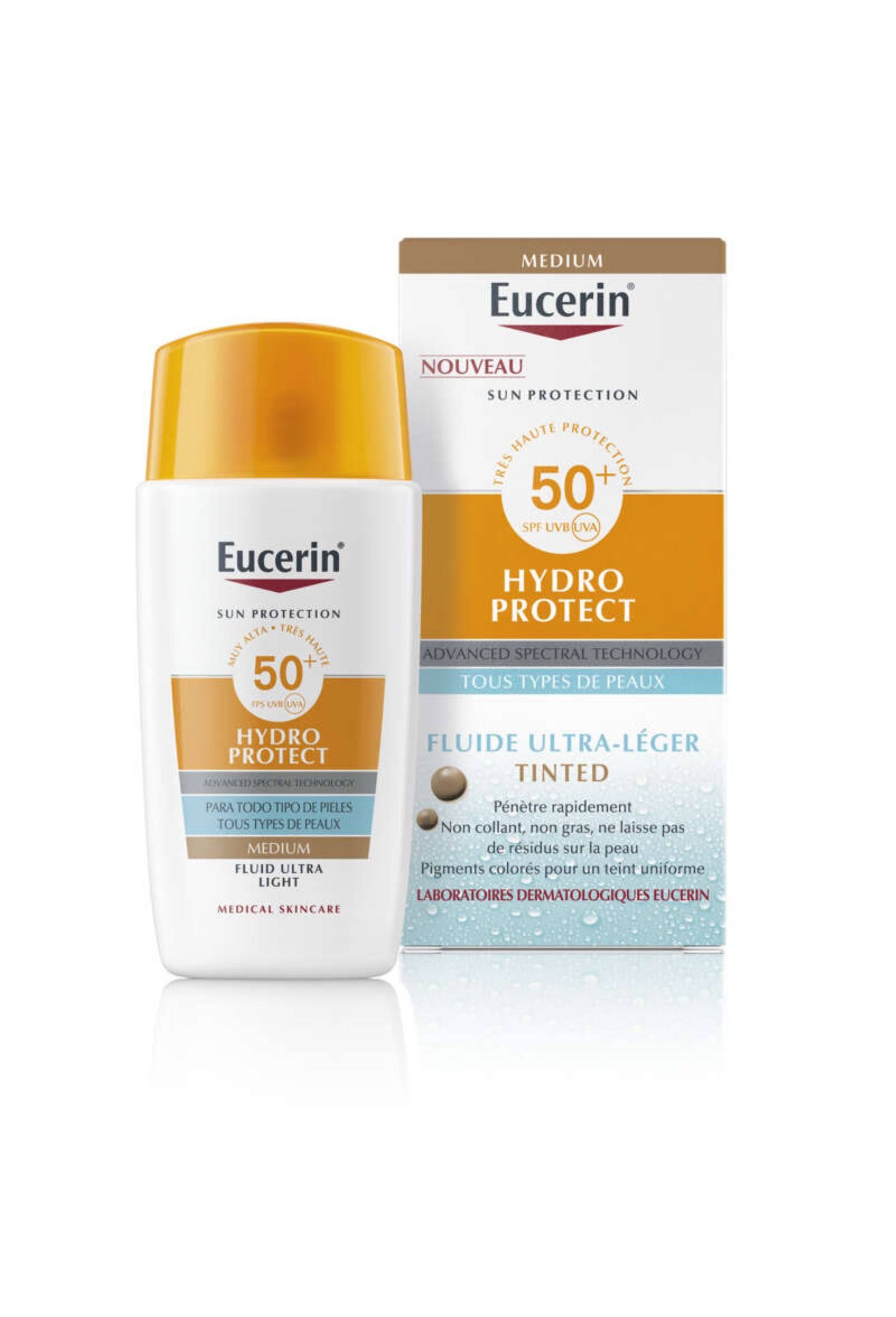 Sun hydro protect fluide ultra-l&eacute;ger teint&eacute; spf50+, Transparent, large image number 0