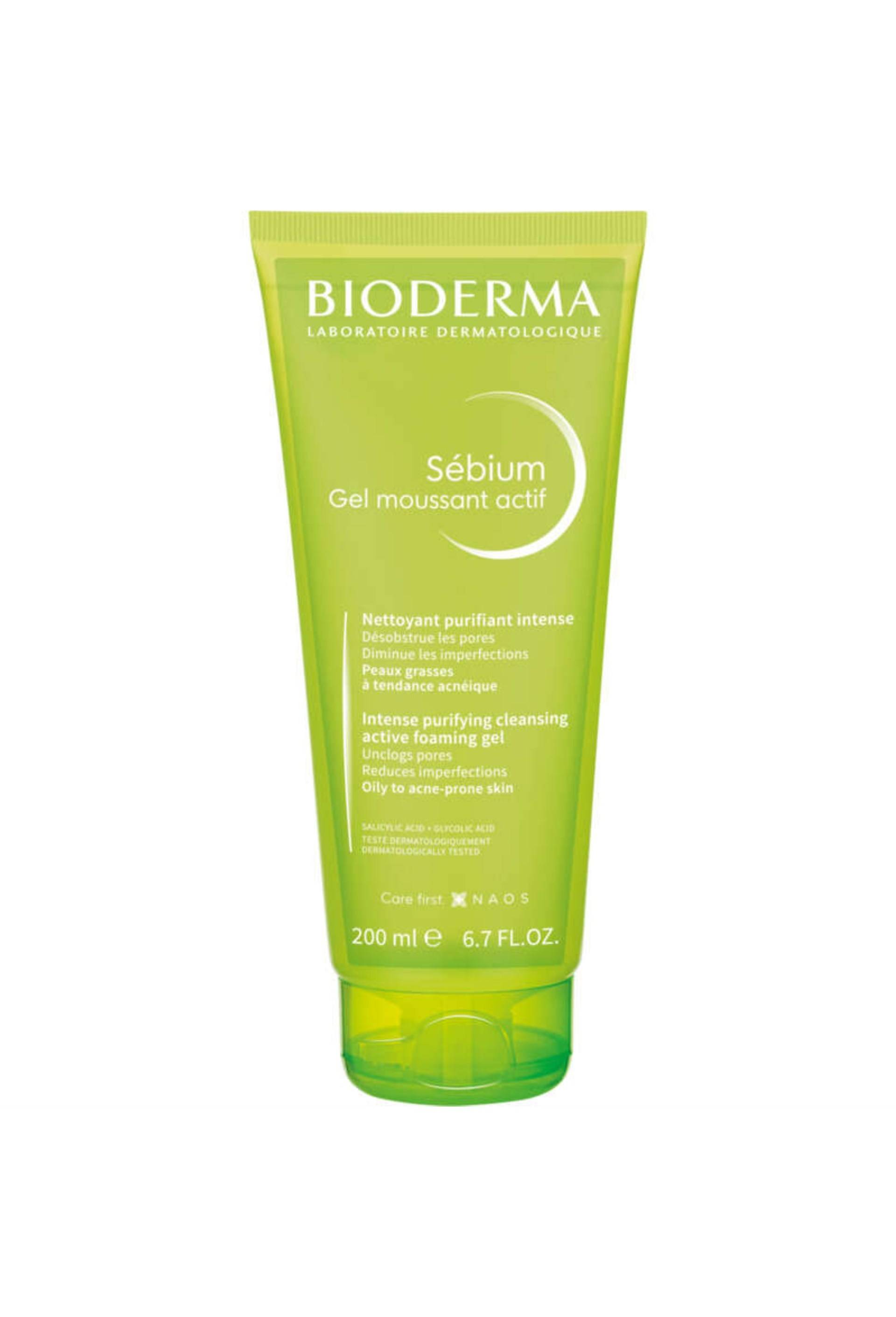 Bioderma s&eacute;bium gel moussant actif nettoyant anti-imperfections peau grasse 200ml, Transparent, large image number 1