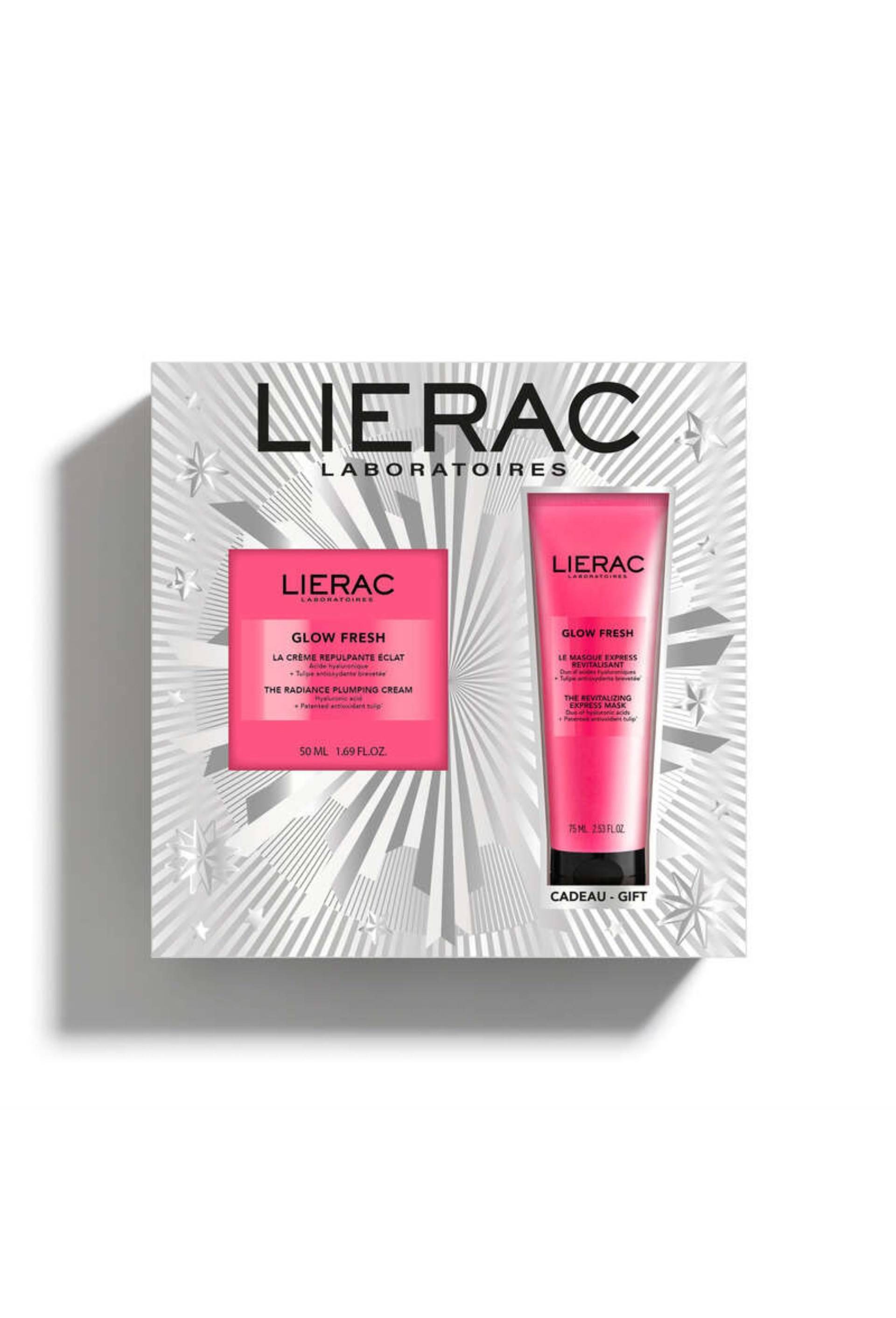 Glow fresh coffret no&euml;l cr&egrave;me repulpante &eacute;clat + masque express revitalisant, Transparent, large image number 0