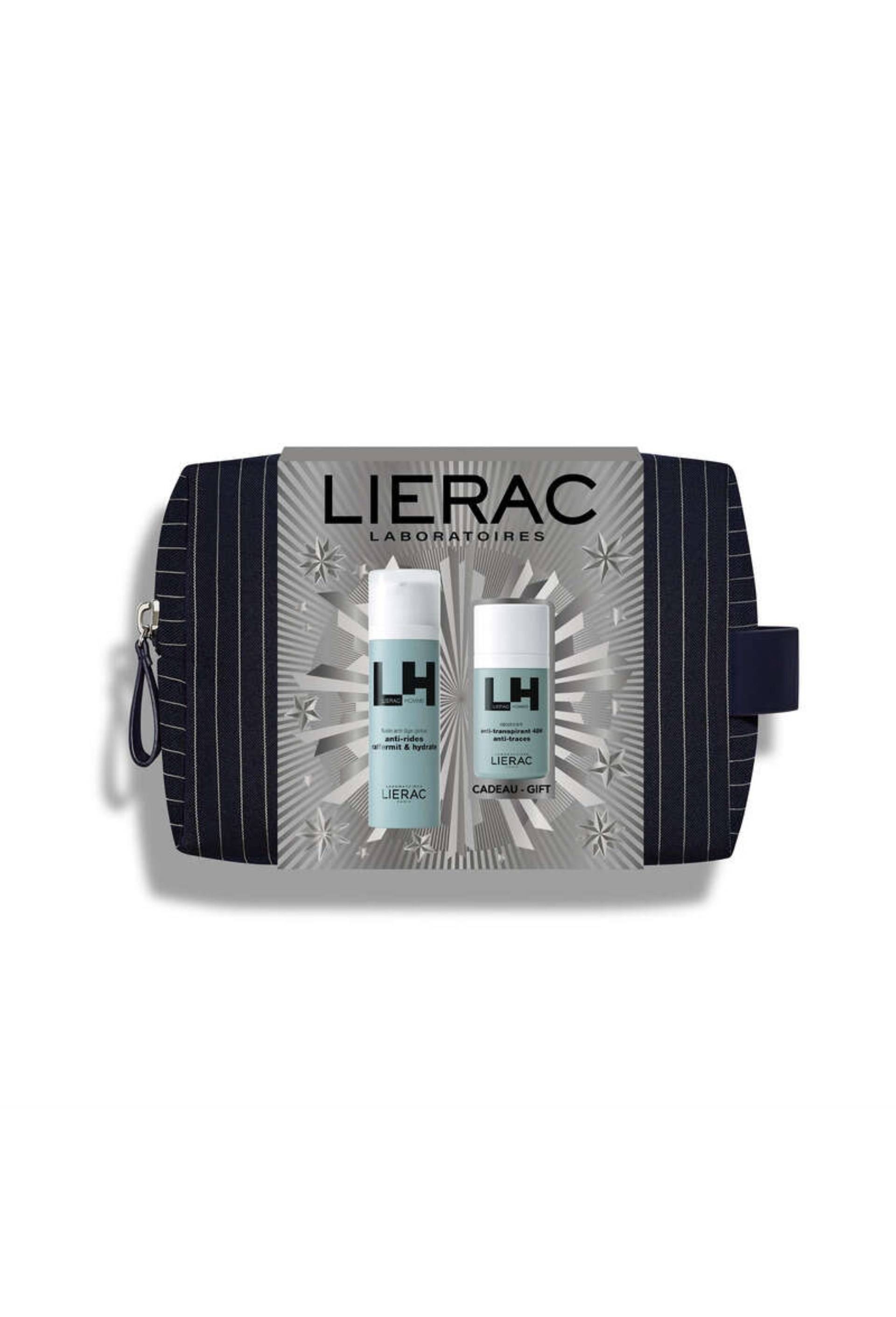 Lierac homme coffret no&euml;l fluide anti-&auml;ge global + d&eacute;odorant, Transparent, large image number 0