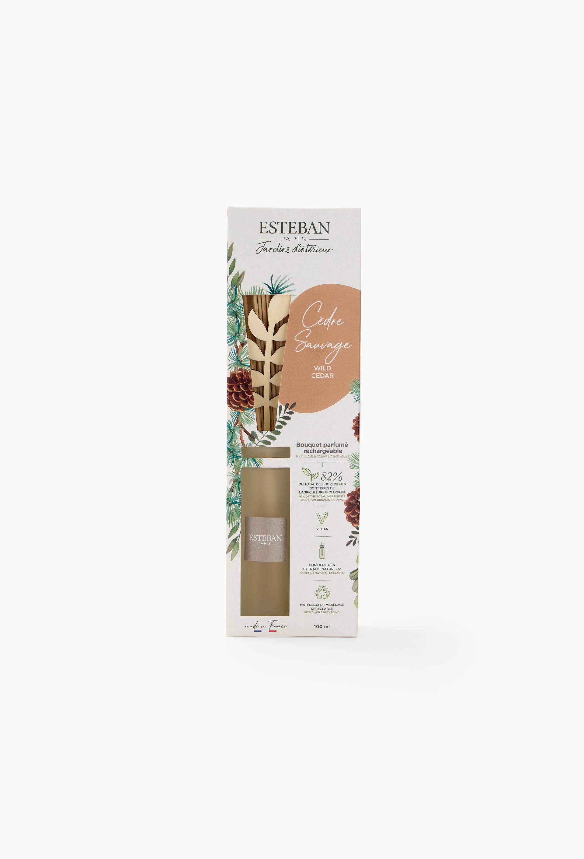 Bouquet parfumé rechargeable - Cèdre Sauvage 100ml, , large image number 0