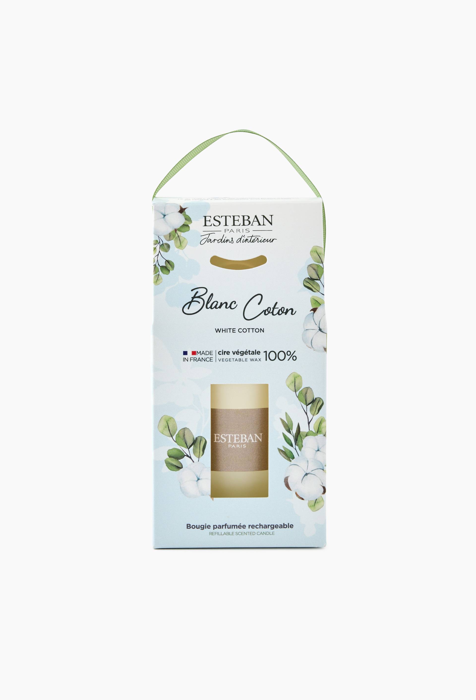 Bougie parfum&eacute; rechargeable - Blanc Coton 180 gr, , large image number 0.0