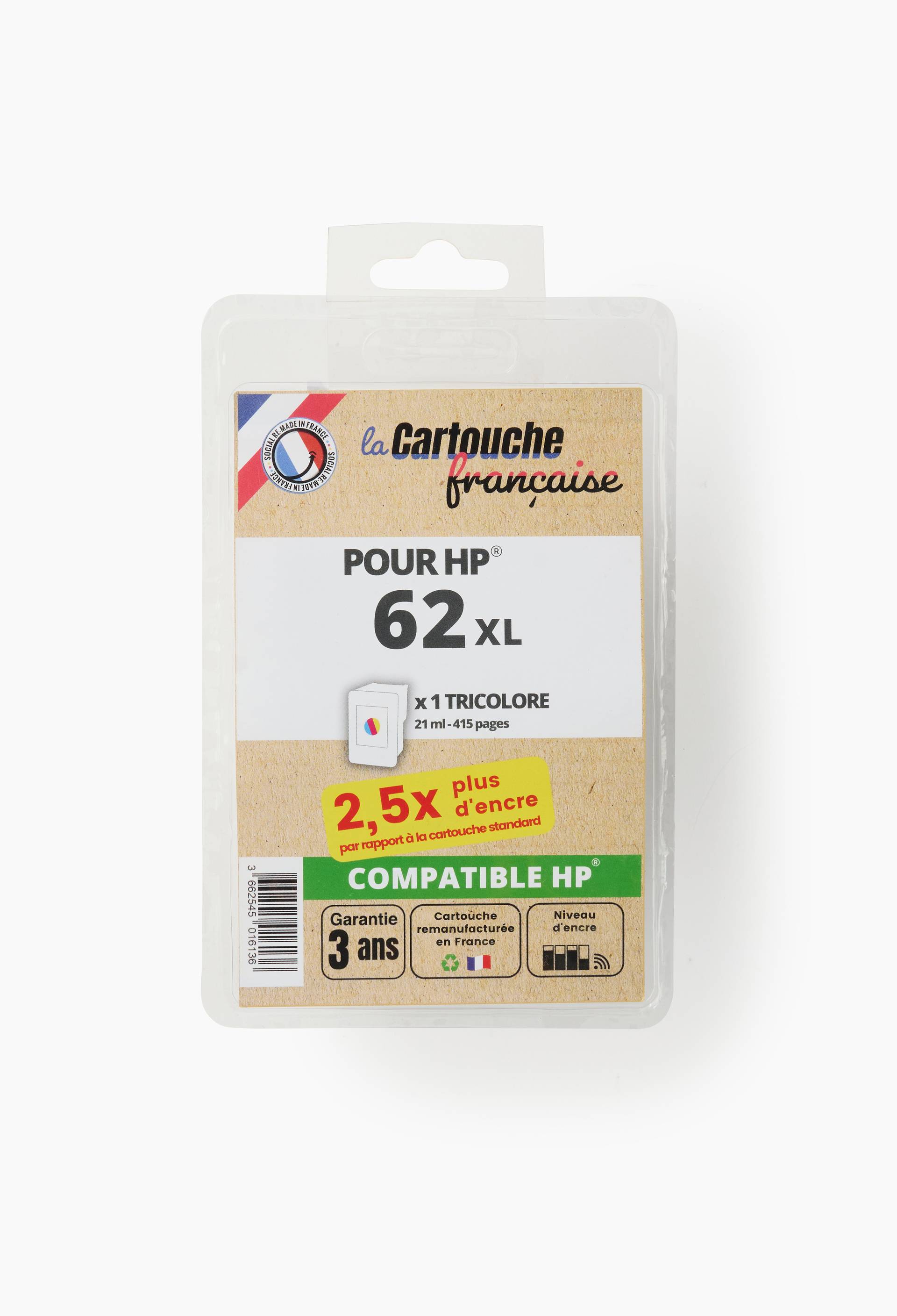 HP 62XL cartouche&nbsp;d encre&nbsp;couleur, , large image number 0.0