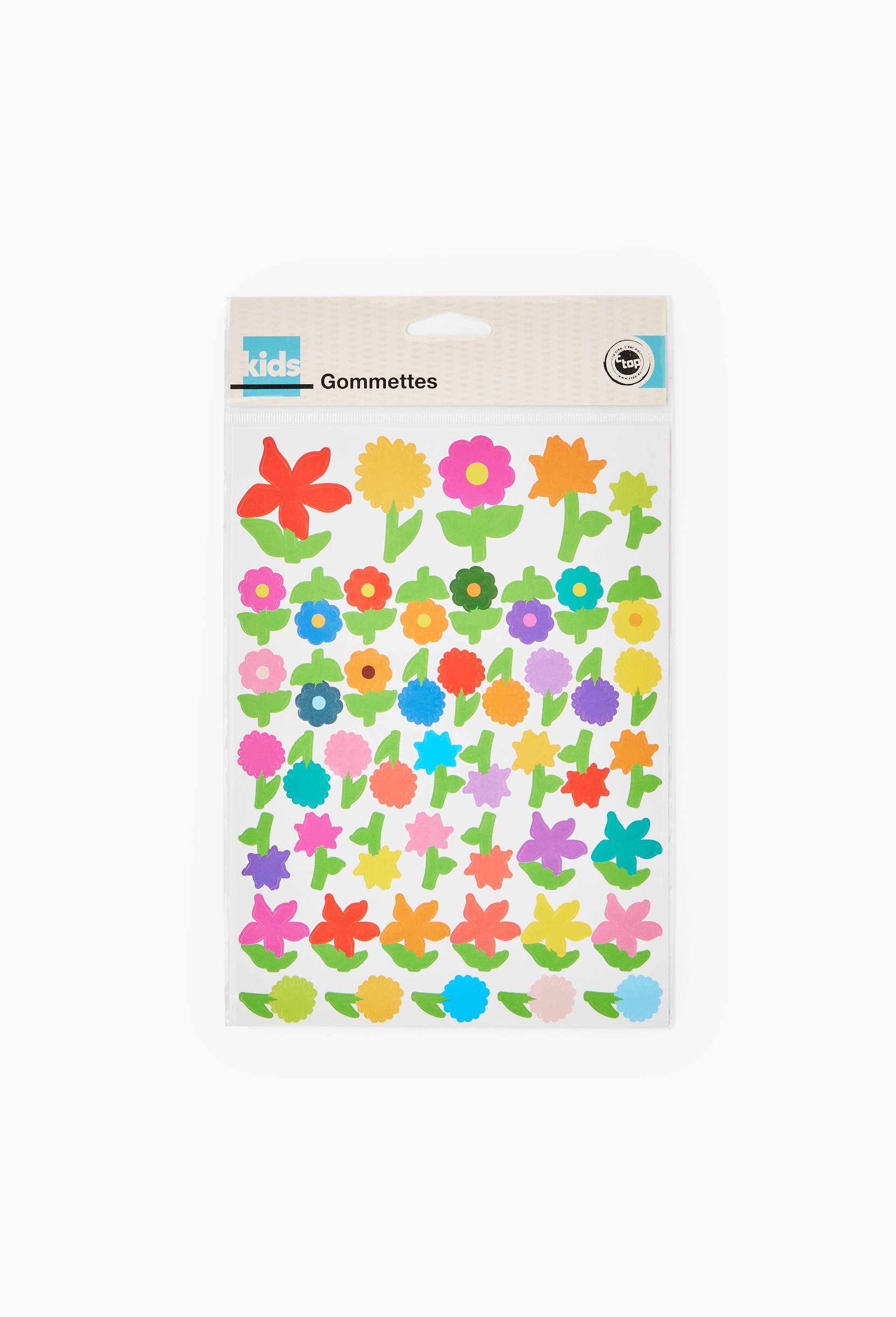 Gommettes fleurs, 1 &agrave; 4,5 cm x 87 pcs, , large image number 0