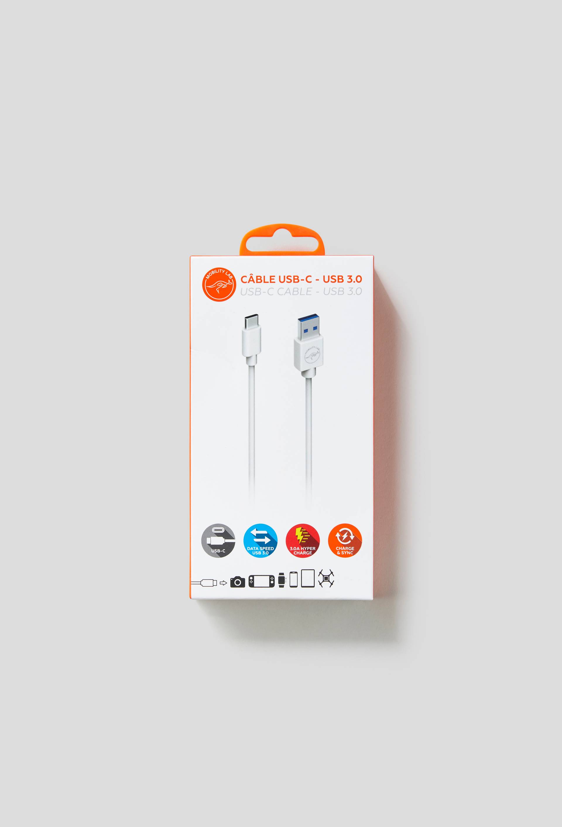 C&acirc;ble usb vers usb-c, , large image number 0.0