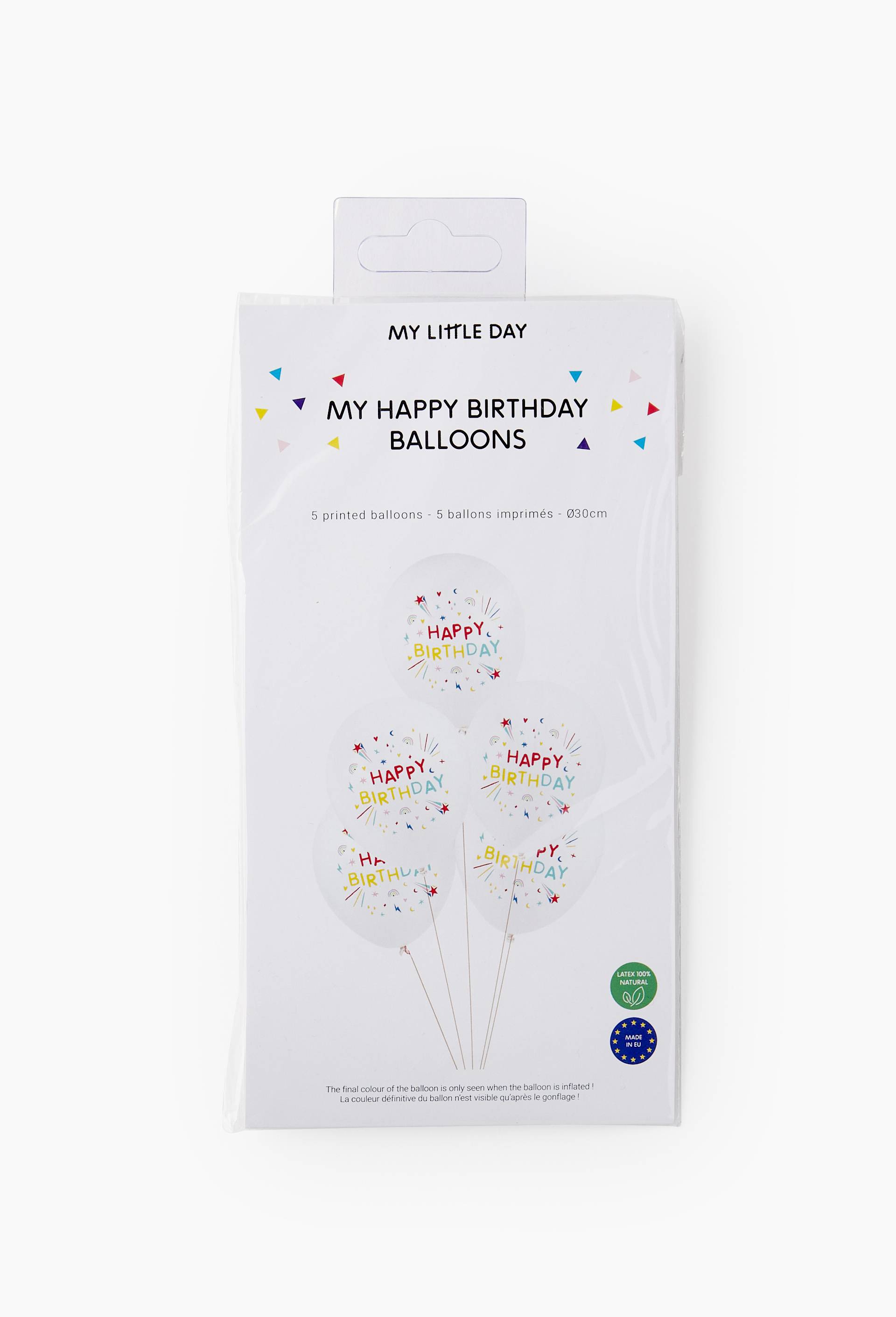 Lot de 5 ballons d'anniversaire happy birthday, , large image number 0