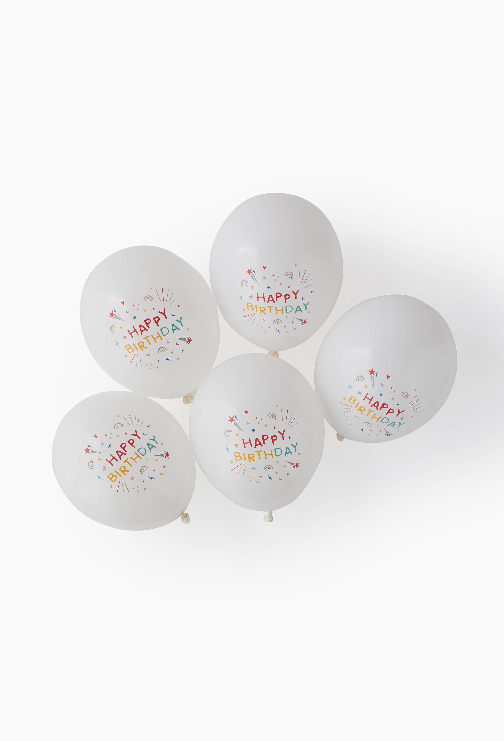 Lot de 5 ballons d'anniversaire happy birthday, , large image number 2
