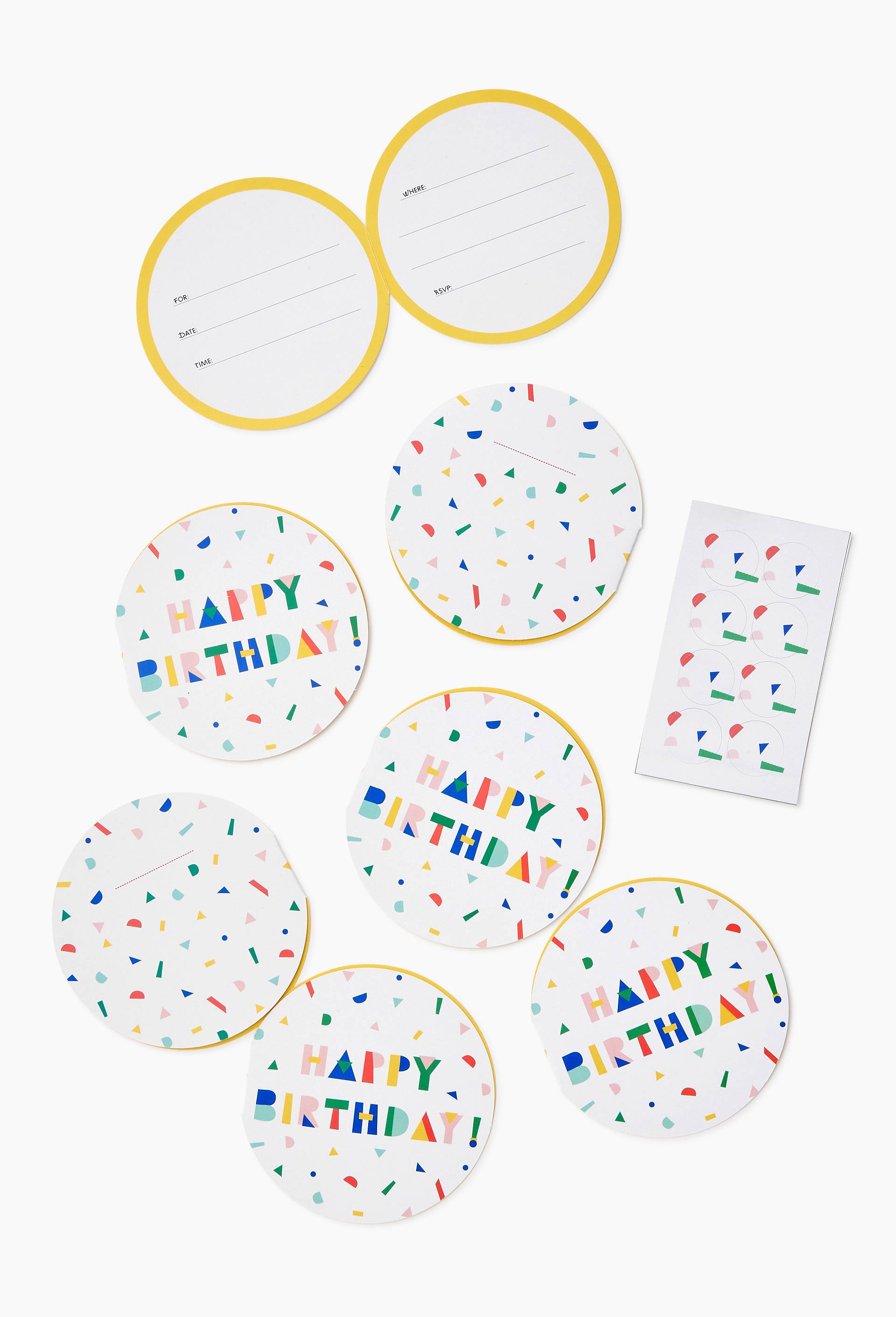 8 invitations happy birthday, , large image number 0.0