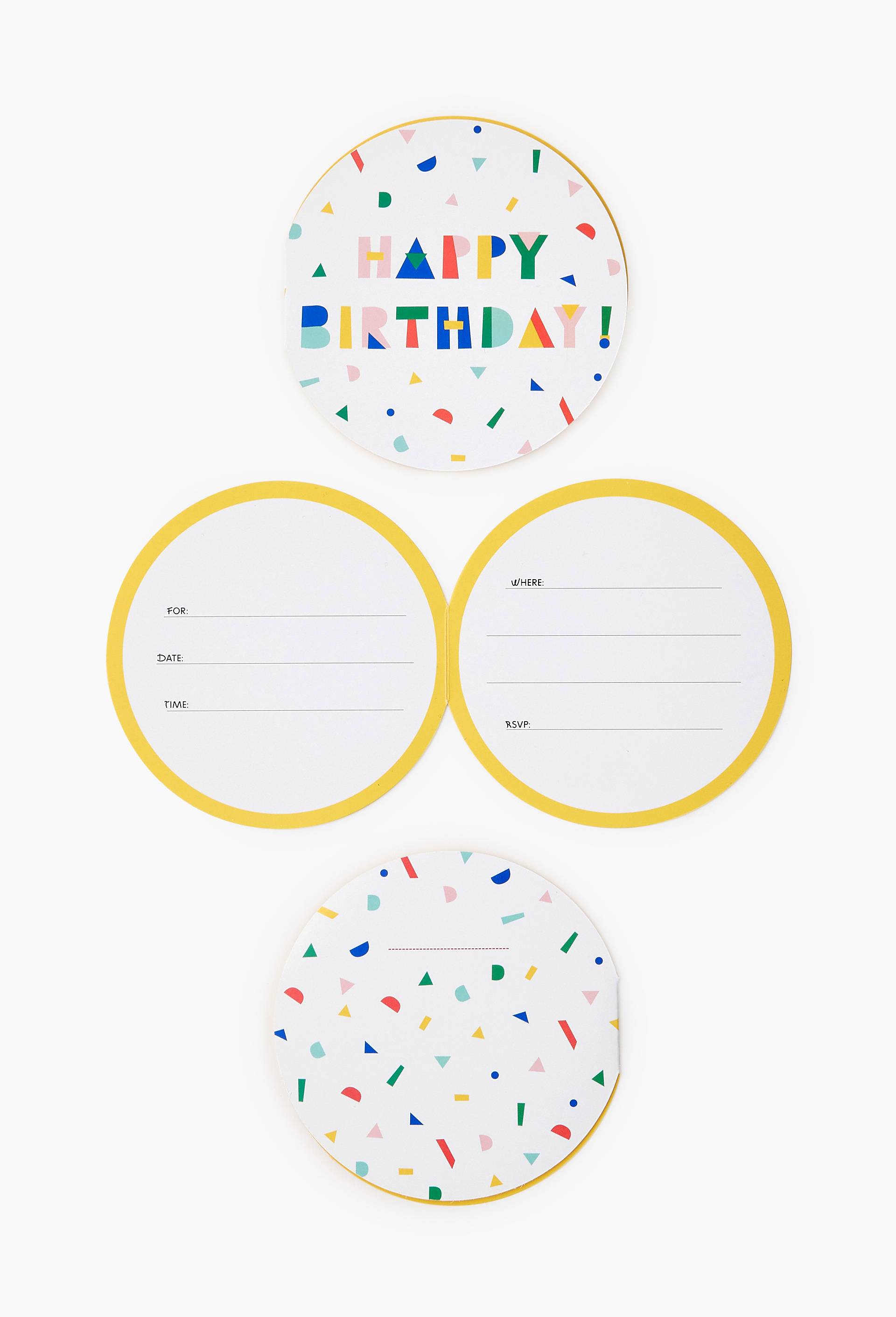 8 invitations happy birthday, , large image number 1