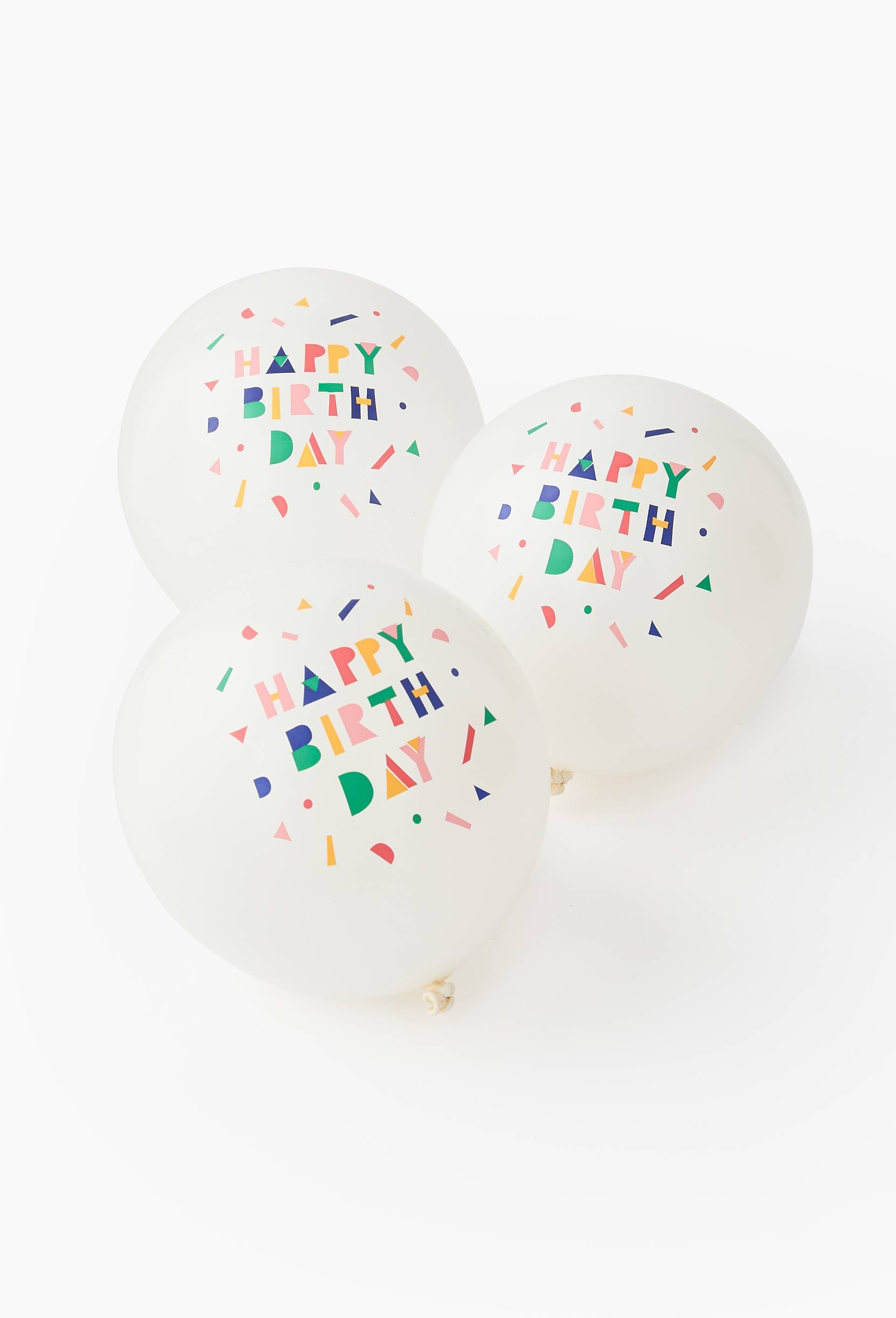 Lot de 5 ballons d'anniversaire happy birthday, , large image number 1