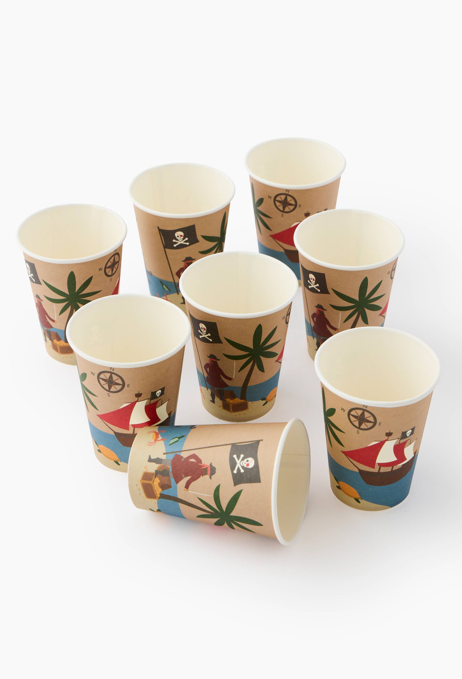 8 gobelets pirate, , large image number 0