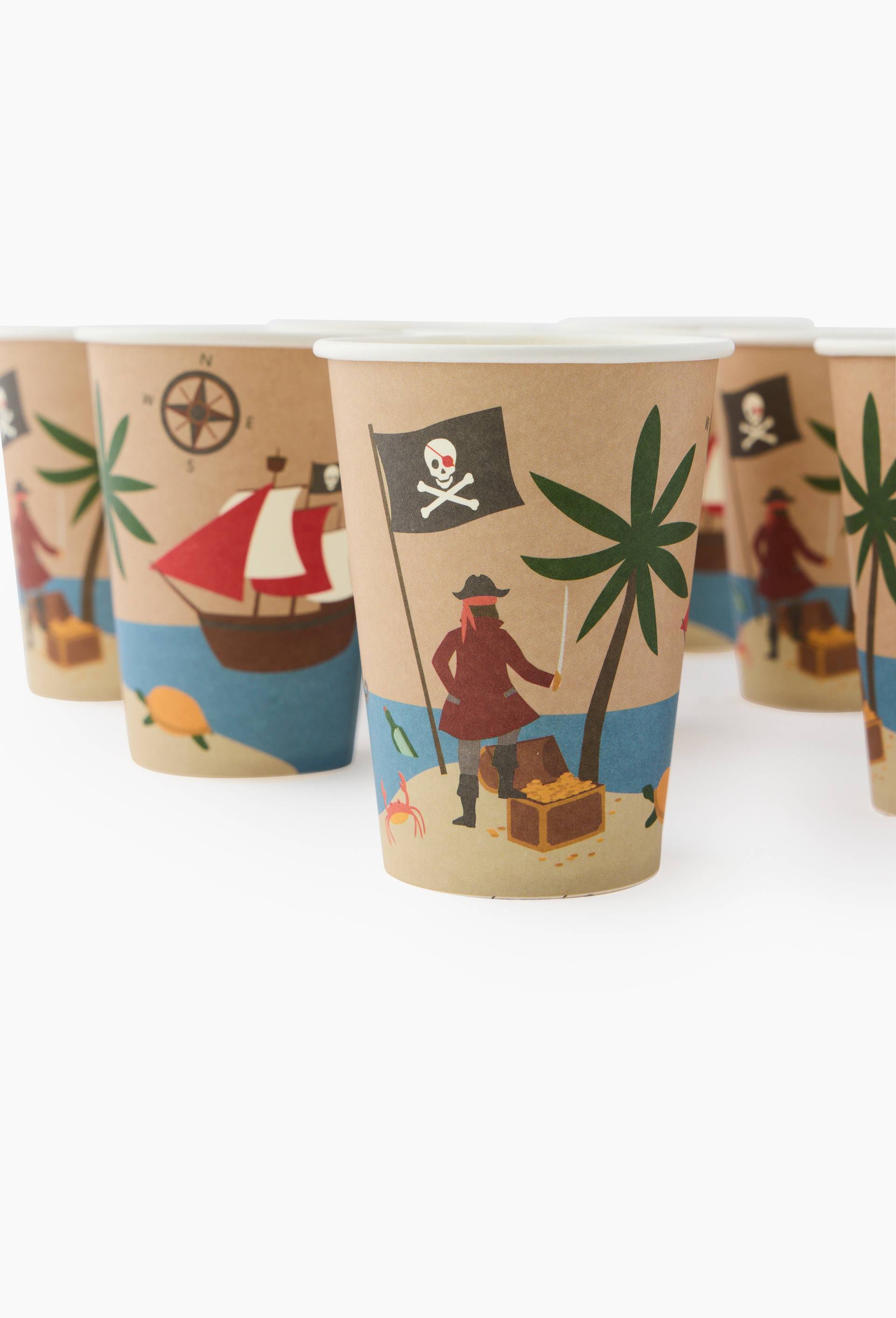 8 gobelets pirate, , large image number 1