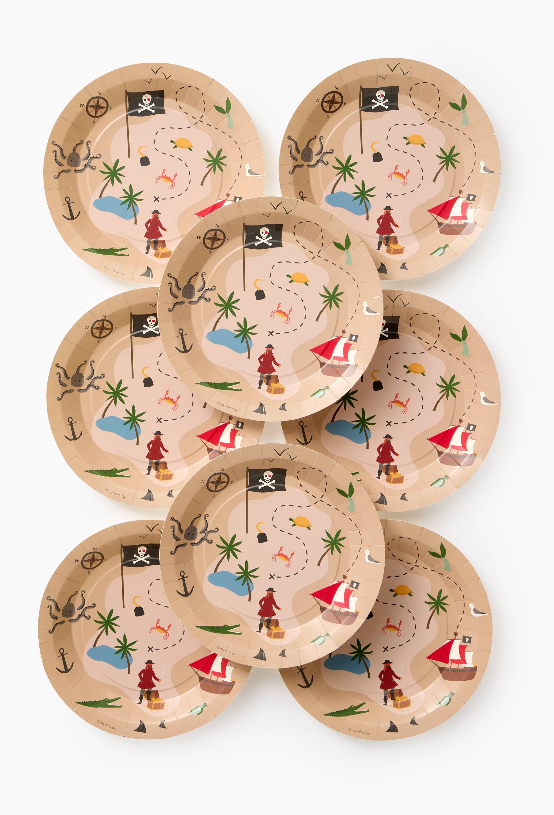 8 assiettes pirate, , large image number 0