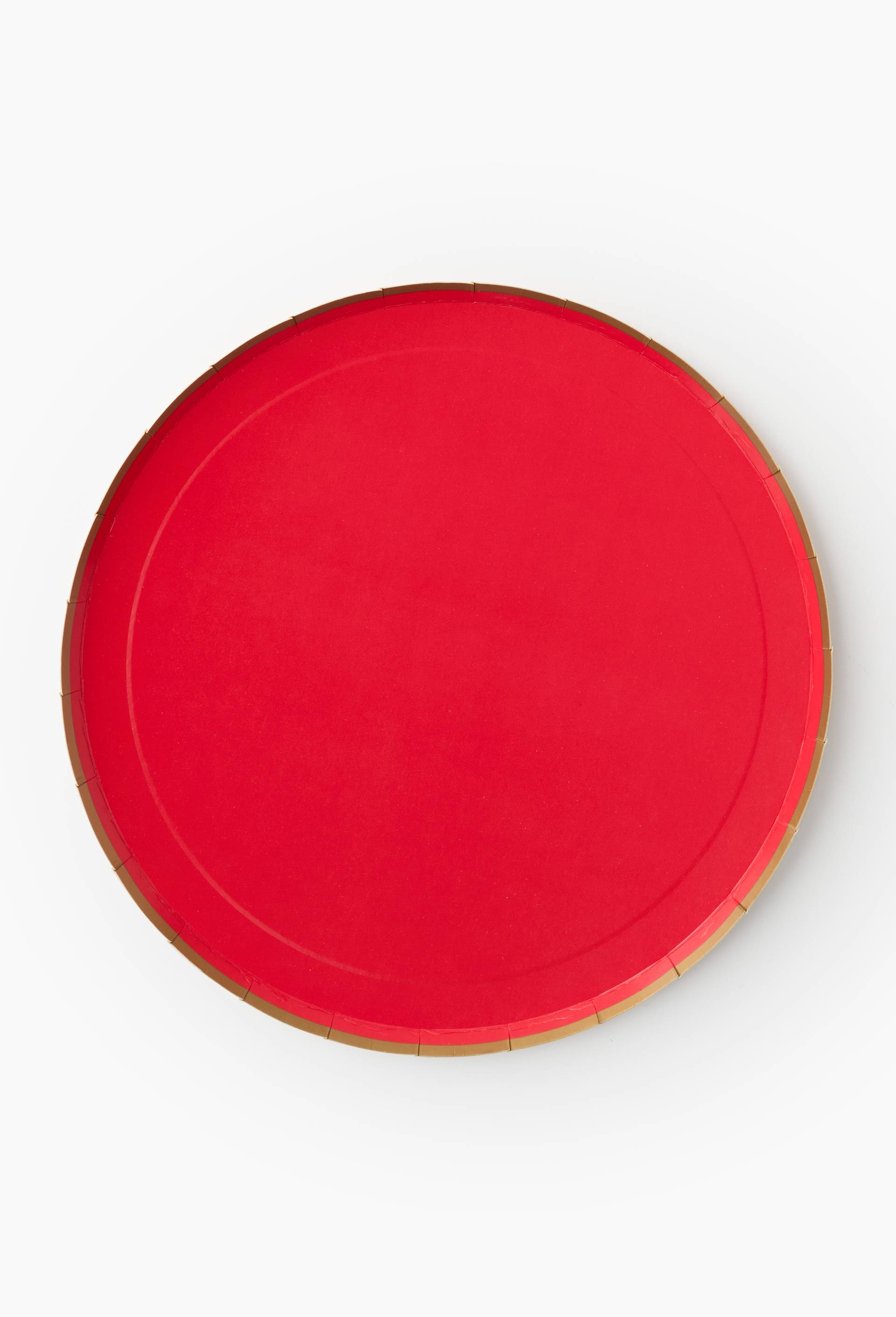 8 assiettes ronde de 23cm, coloris rouge, , large image number 0