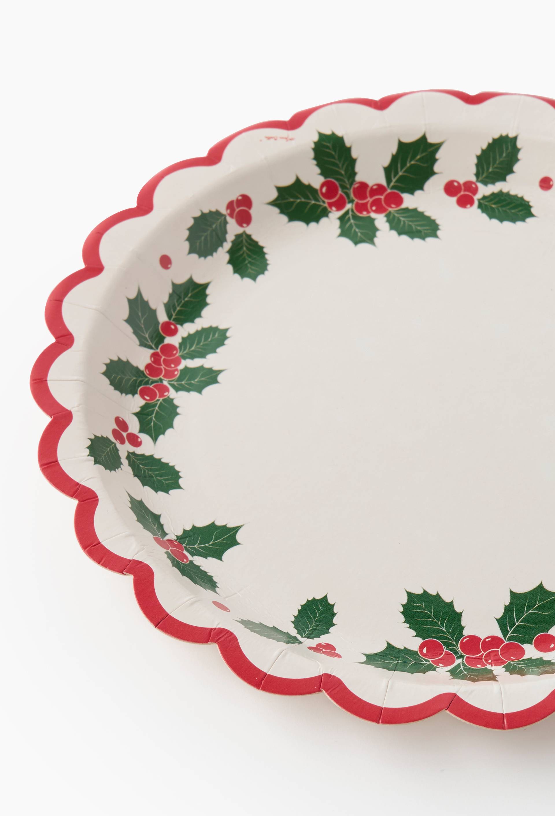 8 assiettes de 18cm imprim&eacute; houx, , large image number 1.0