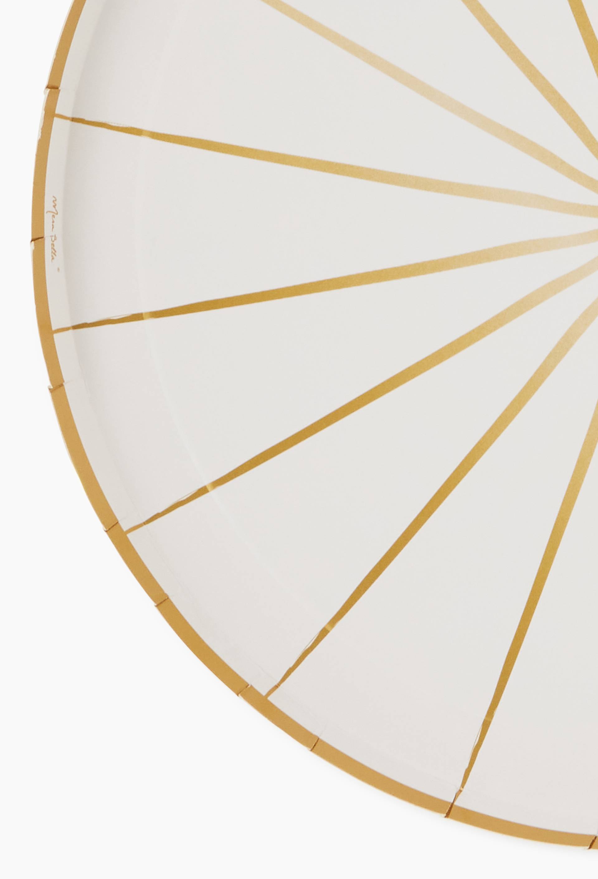 8 assiettes ronde de 23cm, traits dor&eacute;, , large image number 1