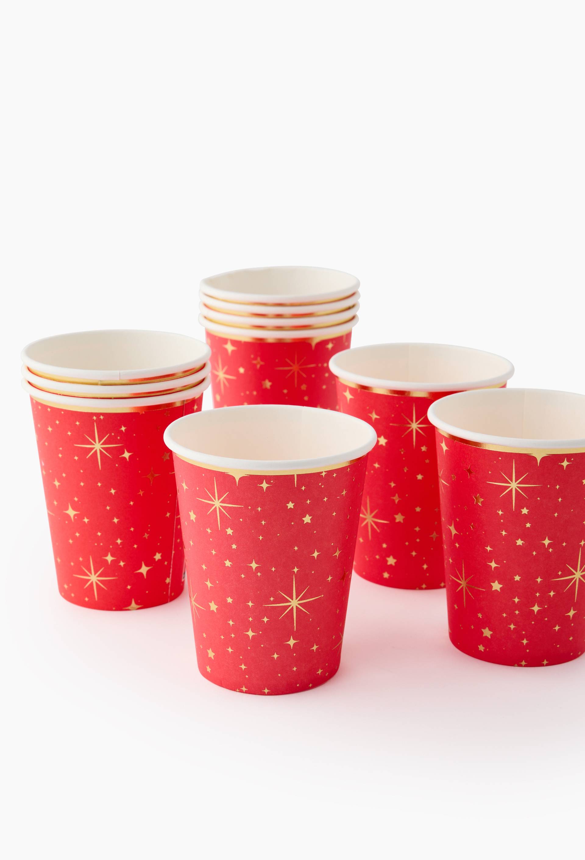 10 gobelets de 35cl en rouge avec &eacute;toile, , large image number 1
