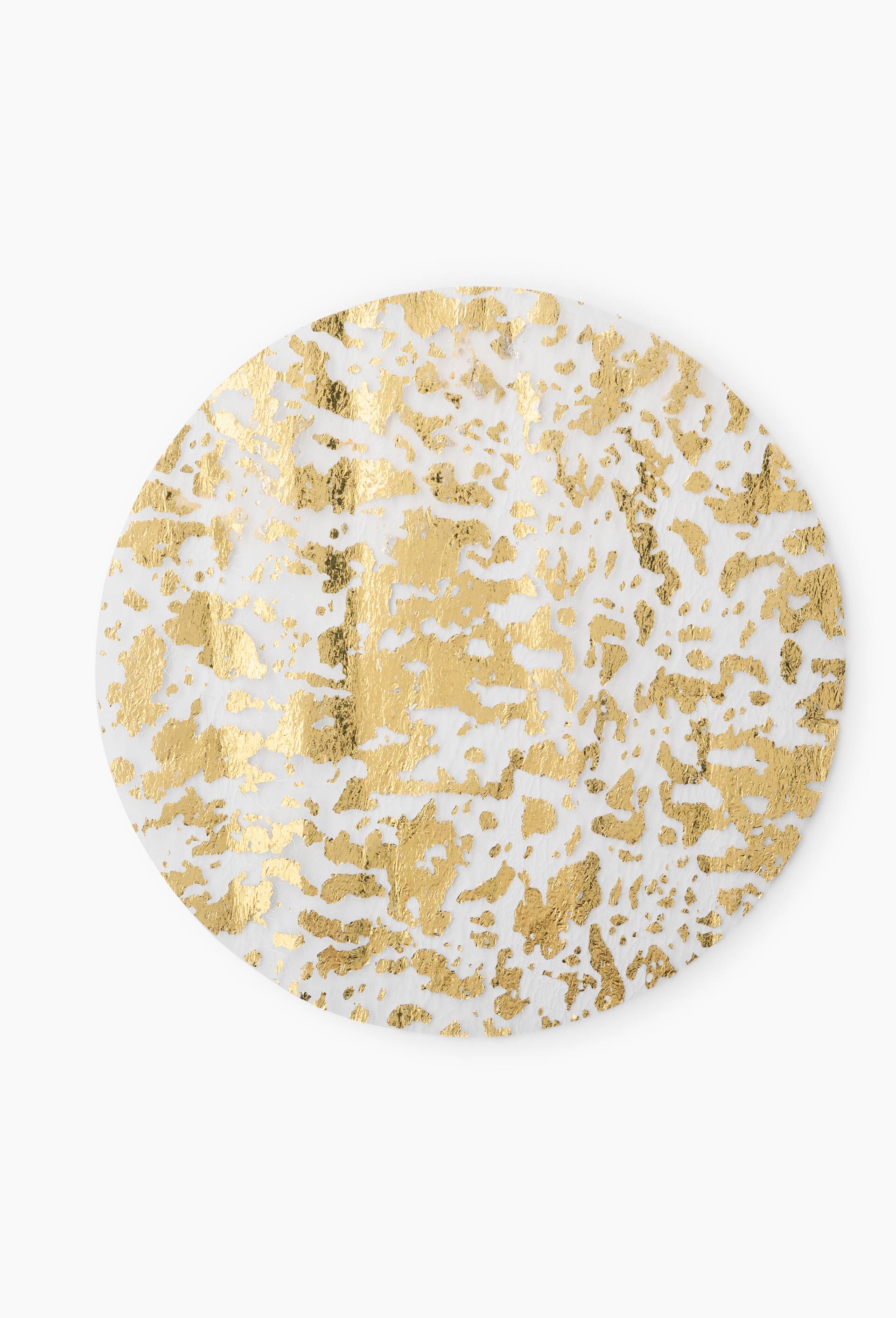 Set de table rond par 20, feuille d'or, , large image number 0.0