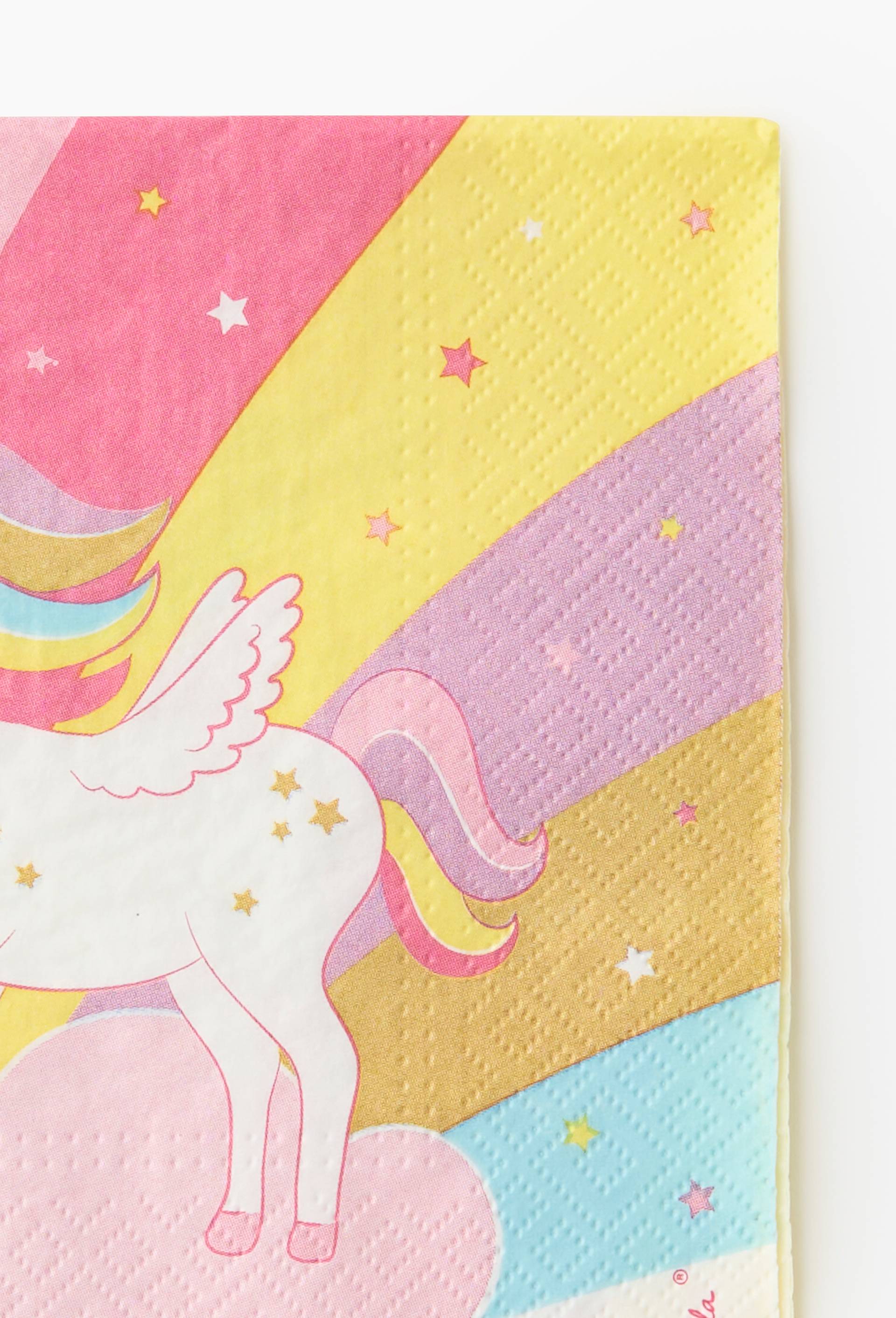 20 SERVIETTES 33x33 LICORNE RAINBOW, , large image number 1.0