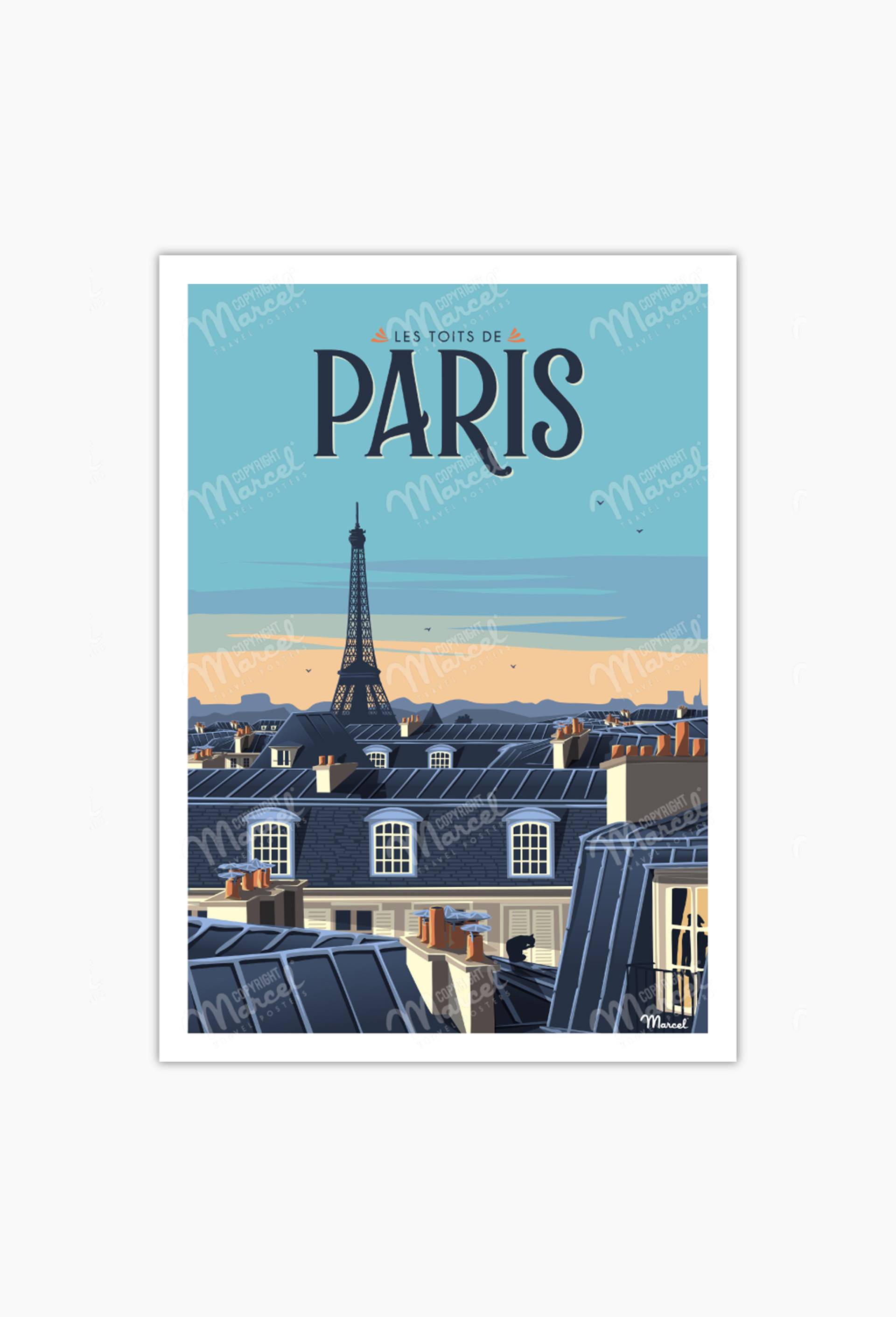 Affiches, 30x40cm - PARIS "Les Toits", , large image number 0