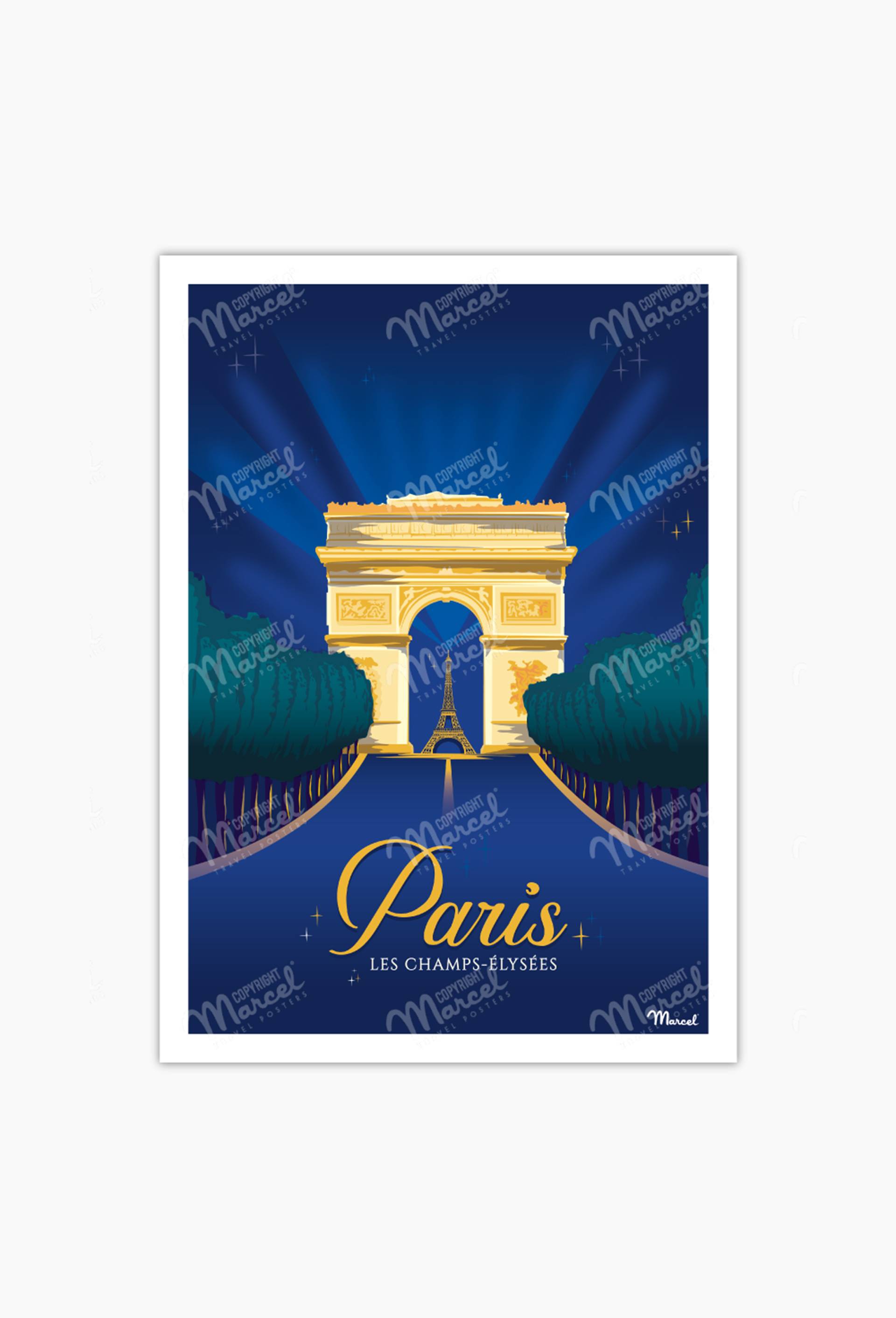 Affiches, 30x40cm - PARIS Champs-Elys&eacute;es, , large image number 0