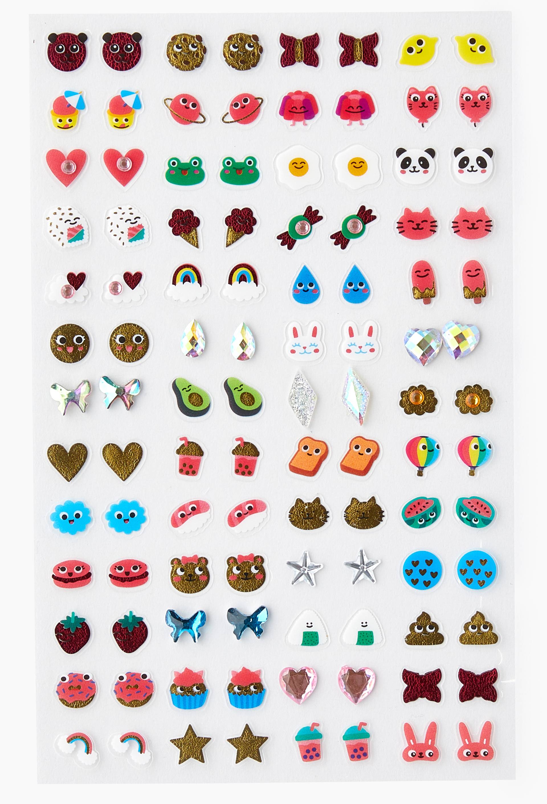 EARRINGS STICKERS KAWAII, , large image number 0