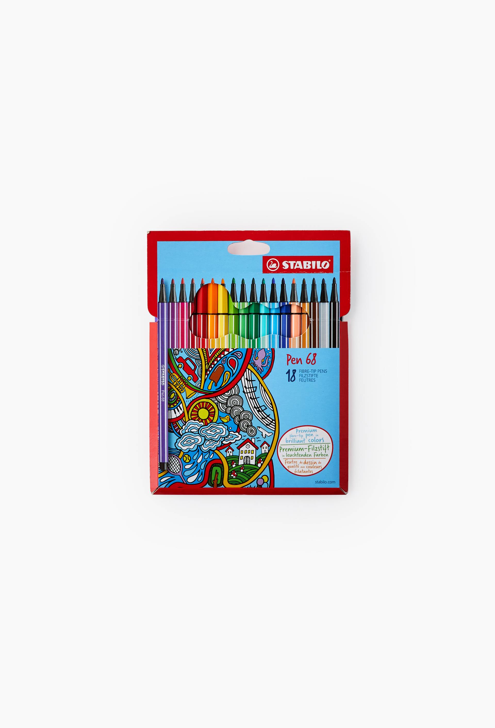 Lot de 18 feutres dessin - Stabilo -  pen 68, , large image number 0