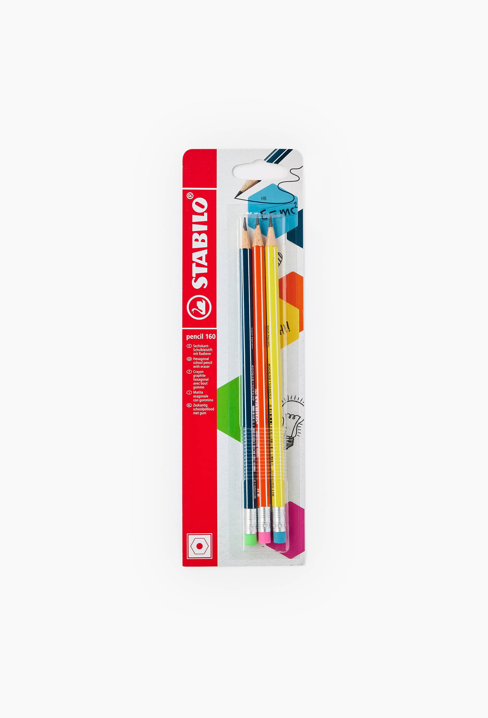 3 crayons graphites avec bout gomme, , large image number 0