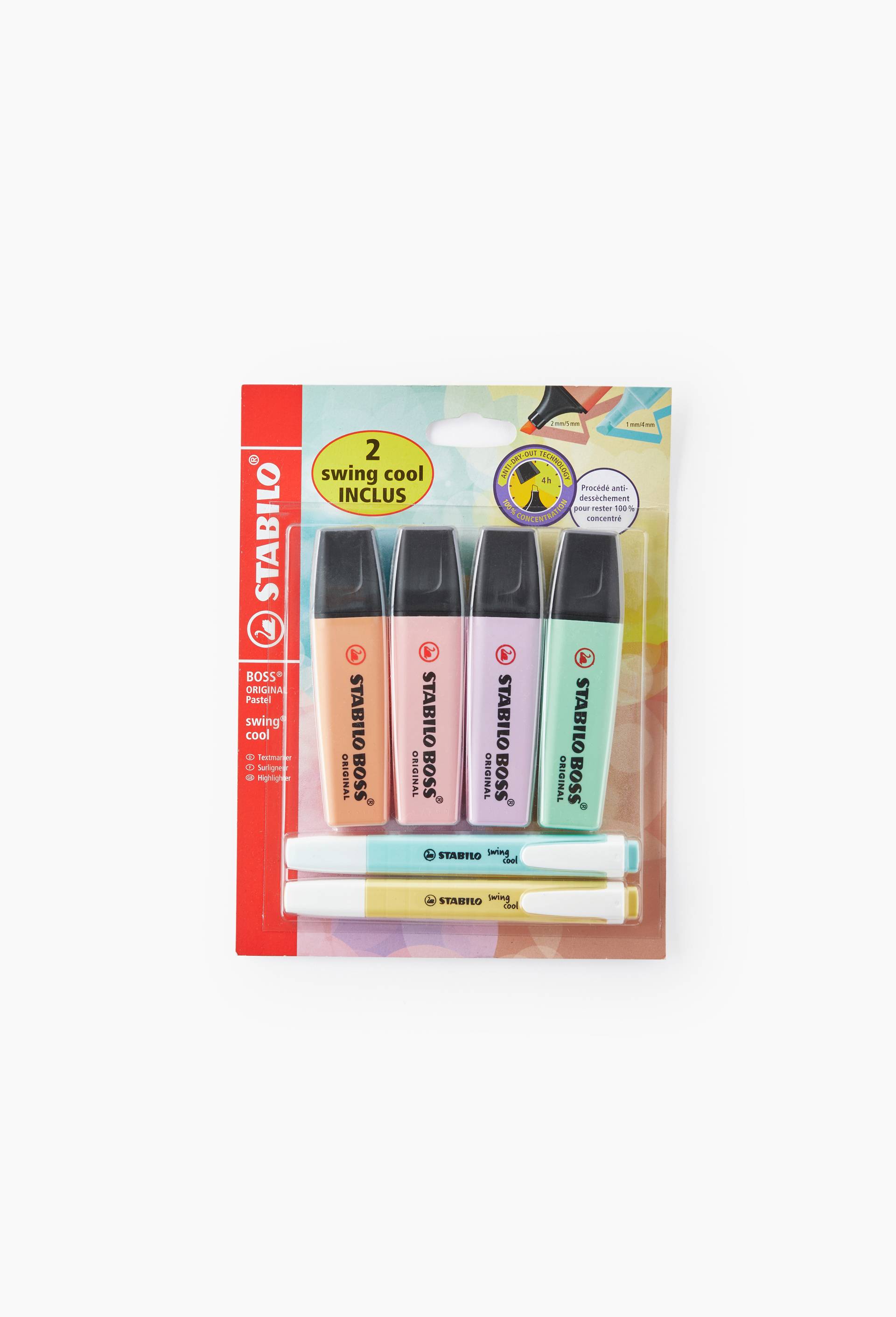 4 Surligneurs BOSS original pastel + 2 surligneurs Swing pastel, , large image number 0