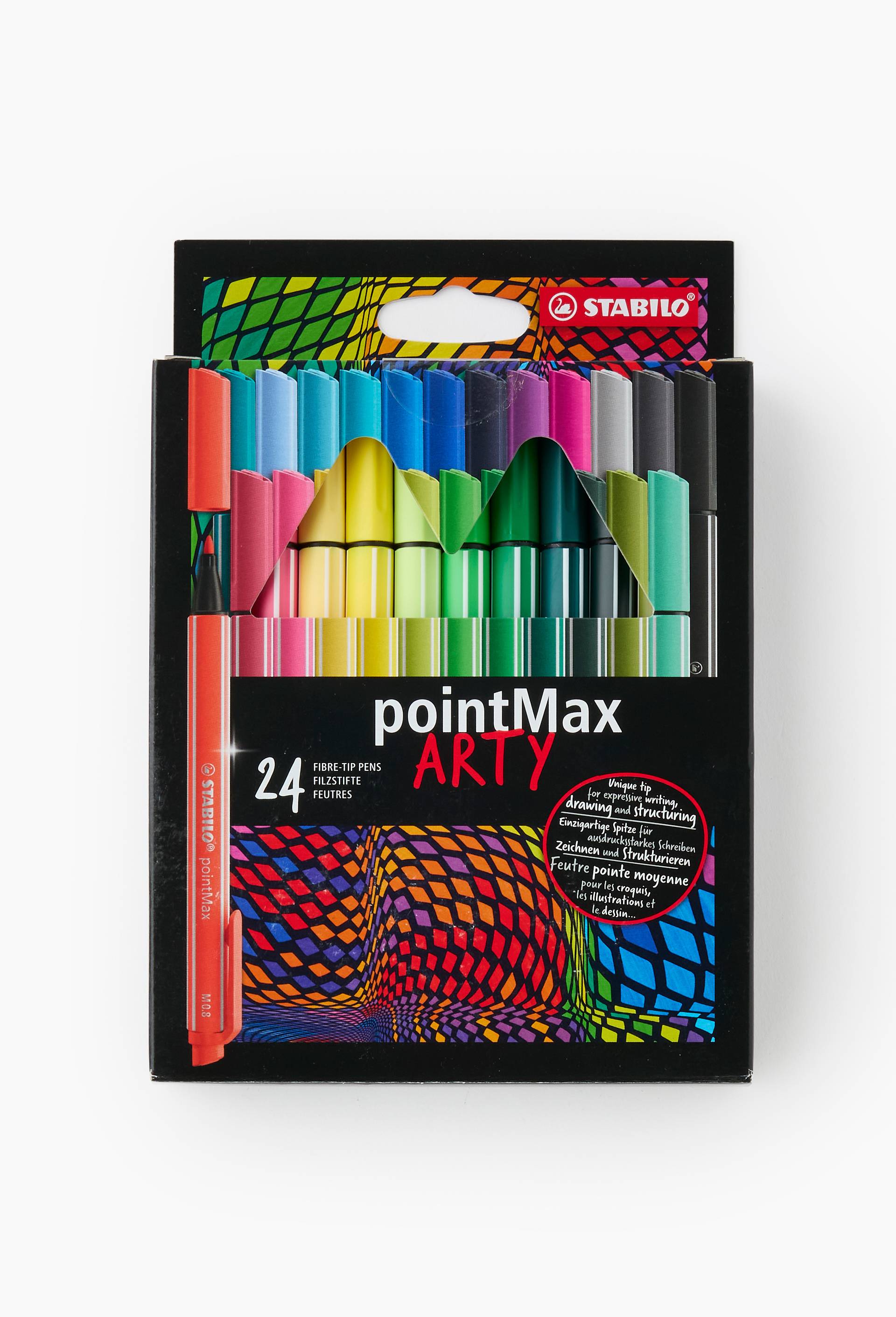 Lot de 24 Feutres de coloriage - pointe moyenne - couleurs assorties, , large image number 0