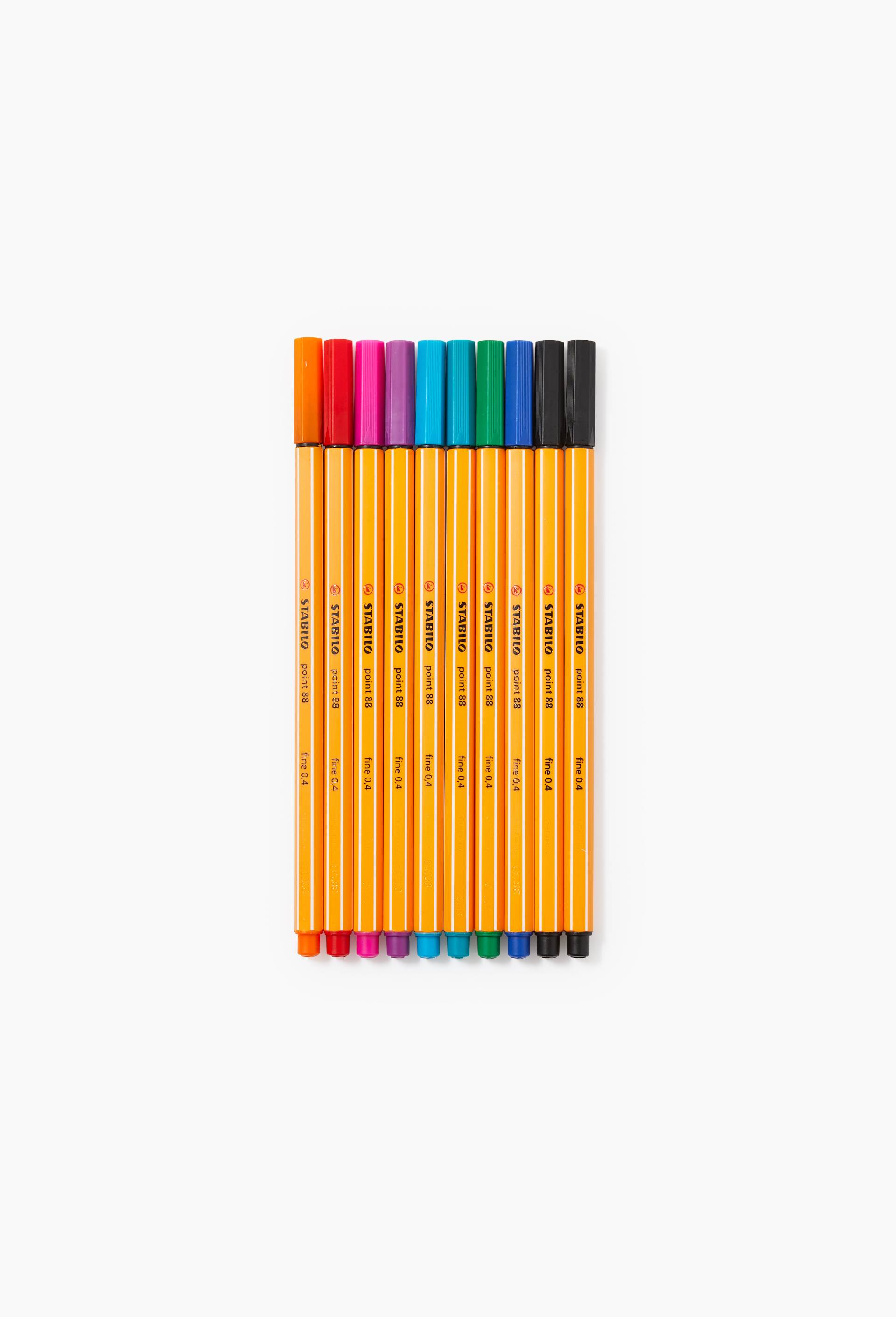 10 stylo-feutres d'&eacute;criture Point 88, encres assorties, pointe fine, , large image number 1