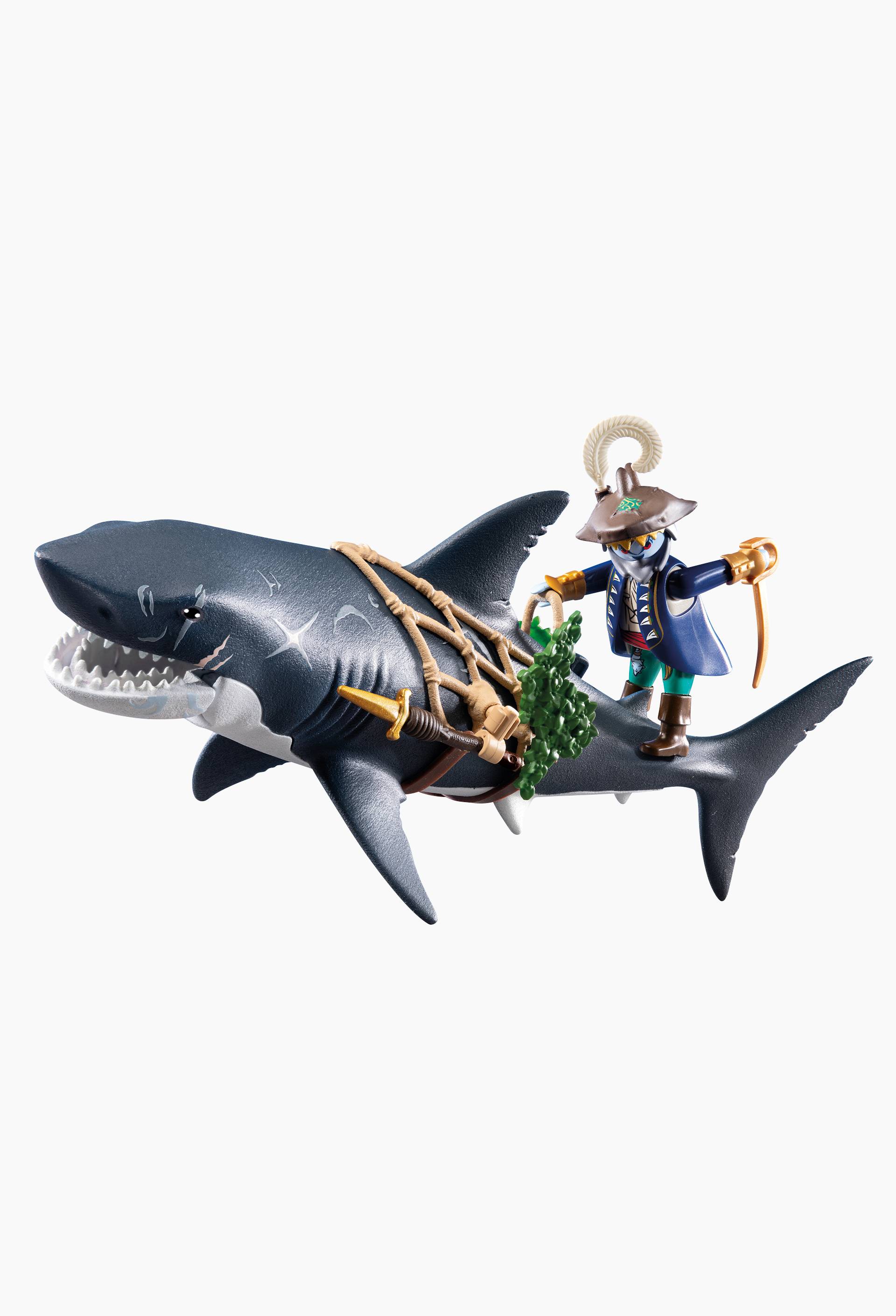71793 - Pirate et requin avec m&acirc;choire articul&eacute;e, , large image number 0