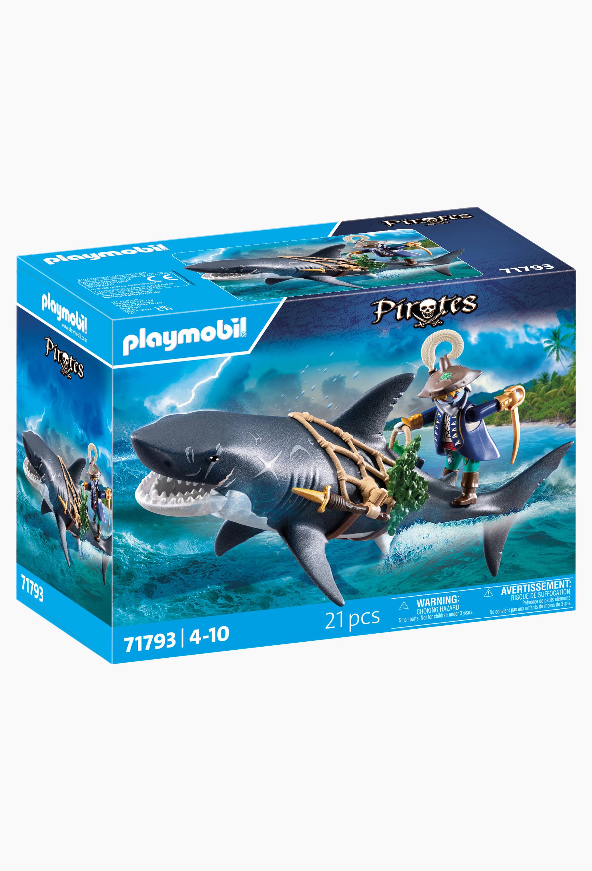 71793 - Pirate et requin avec m&acirc;choire articul&eacute;e, , large image number 1