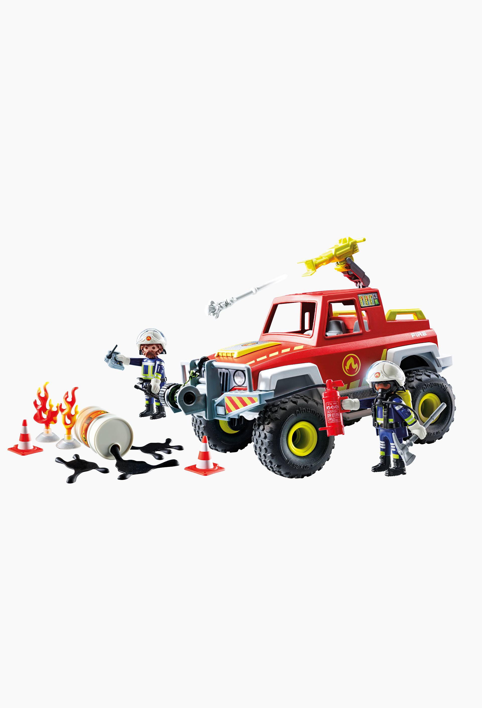 71824 - V&eacute;hicule de pompiers avec bidon enflamm&eacute;, , large image number 0.0